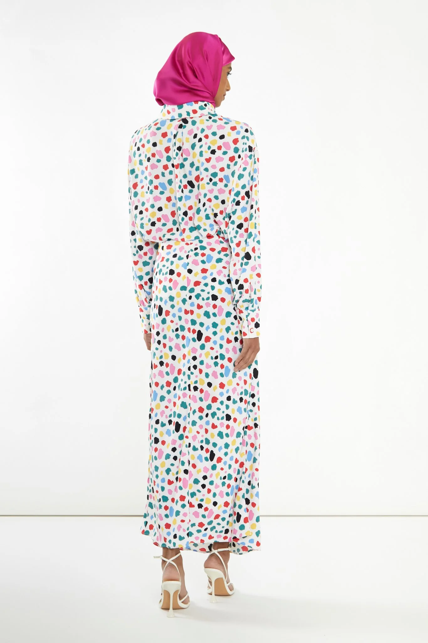 Abstract Spot Bias-Cut Maxi-skirt - Image 2