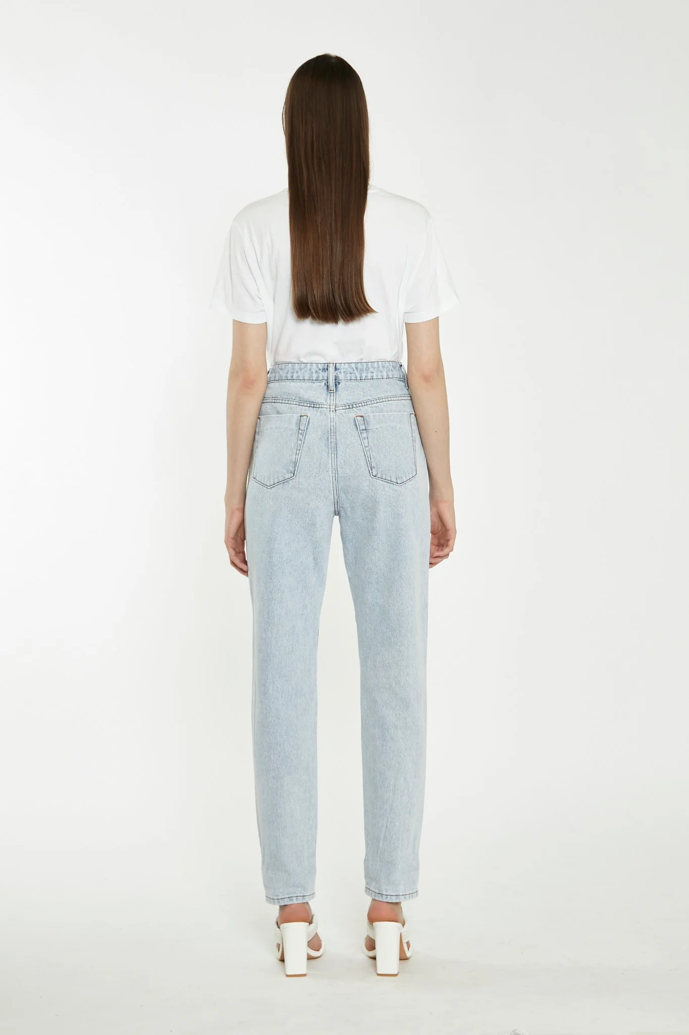 Antique Bleach Distressed Mom Jeans - Image 2