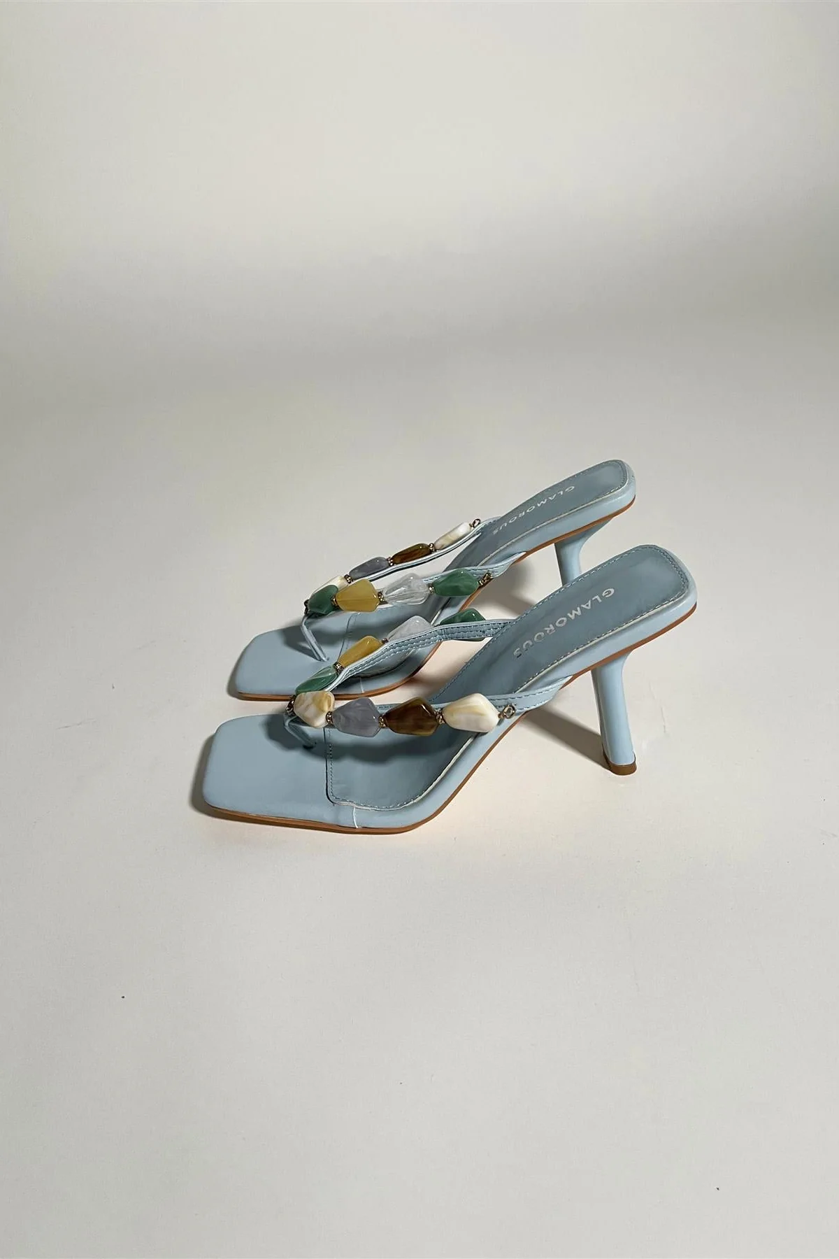 Baby-Blue Gemstone Sandals - Image 2