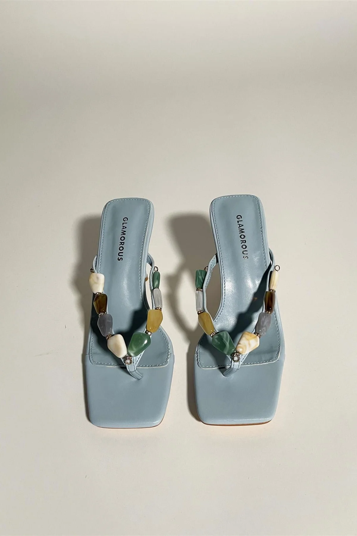 Baby-Blue Gemstone Sandals - Image 4