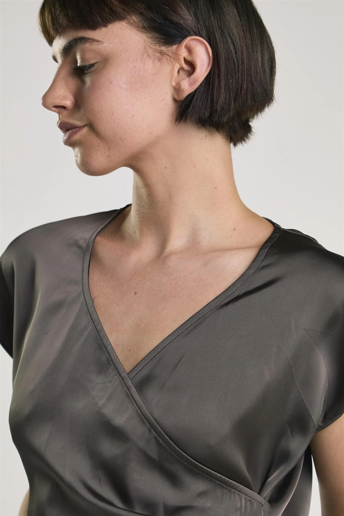 Bitter Chocolate Midi Wrap Dress - Image 5