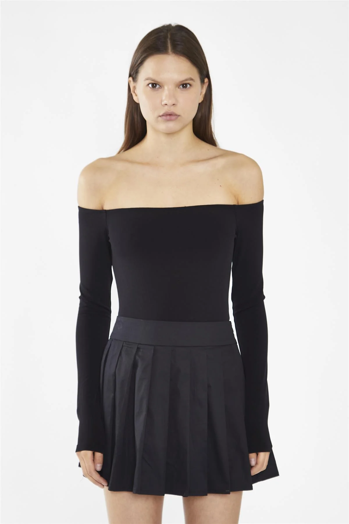 Black Bardot Bodysuit - Image 3