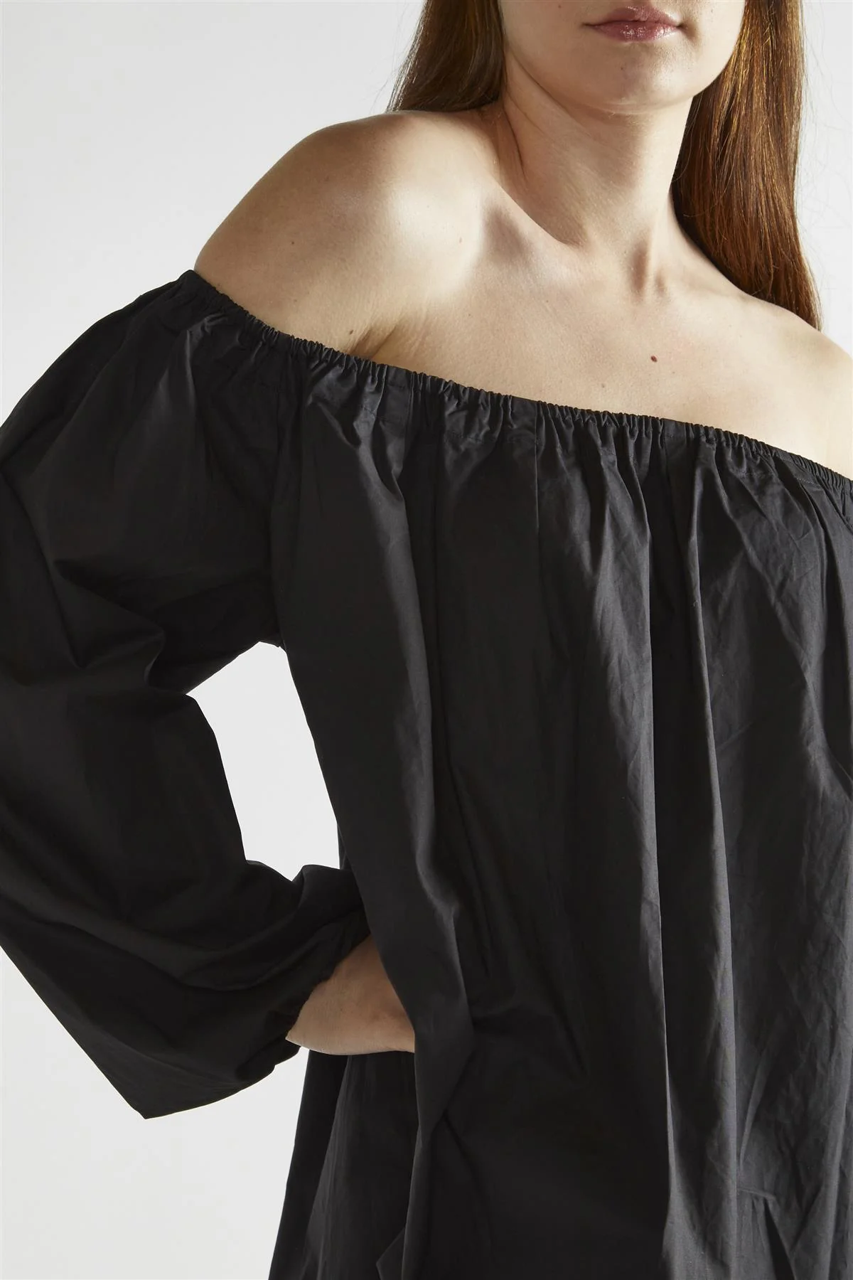 Black Bardot Long-Sleeve Top - Image 3