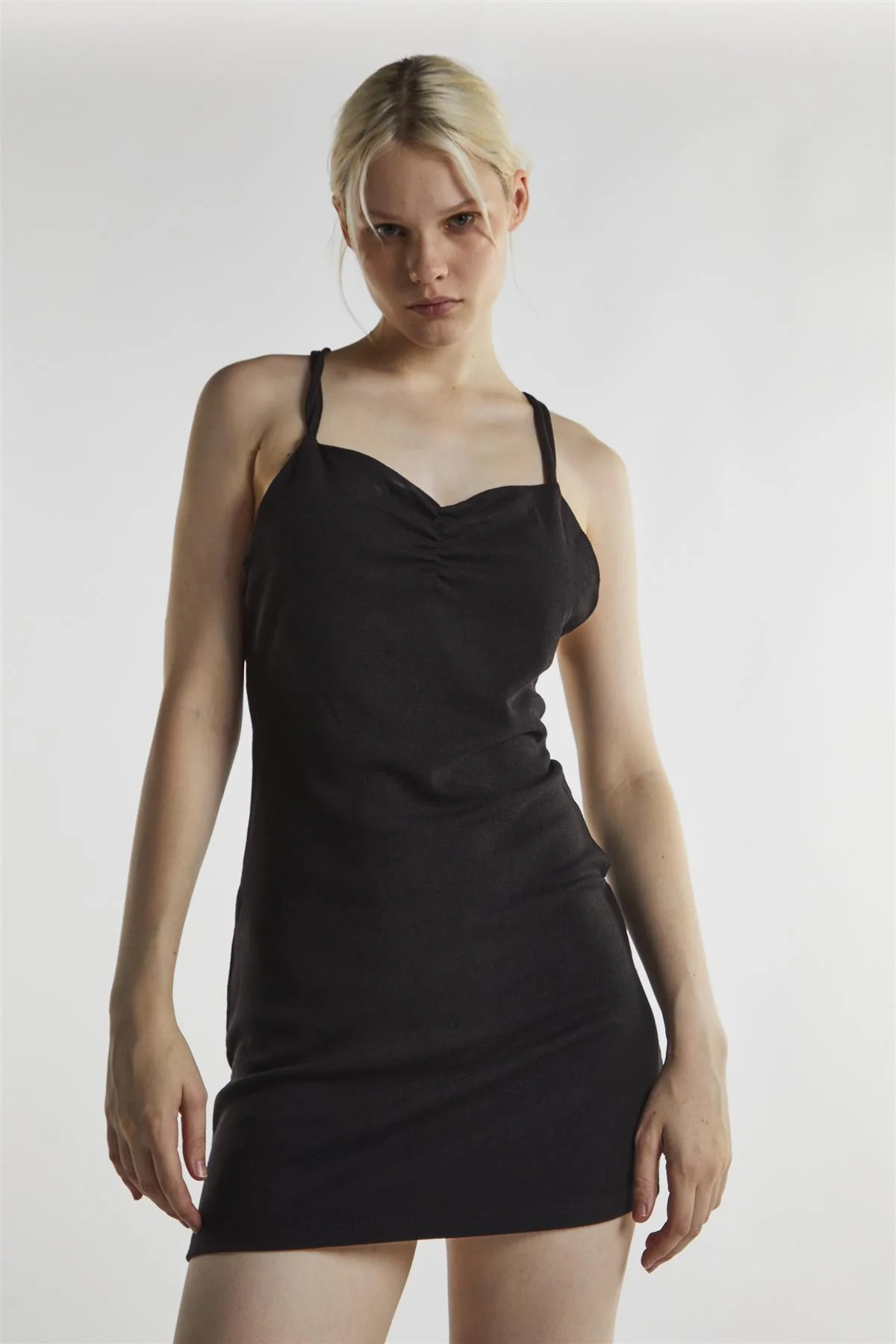Black Bodycon Mini-Dress - Image 3