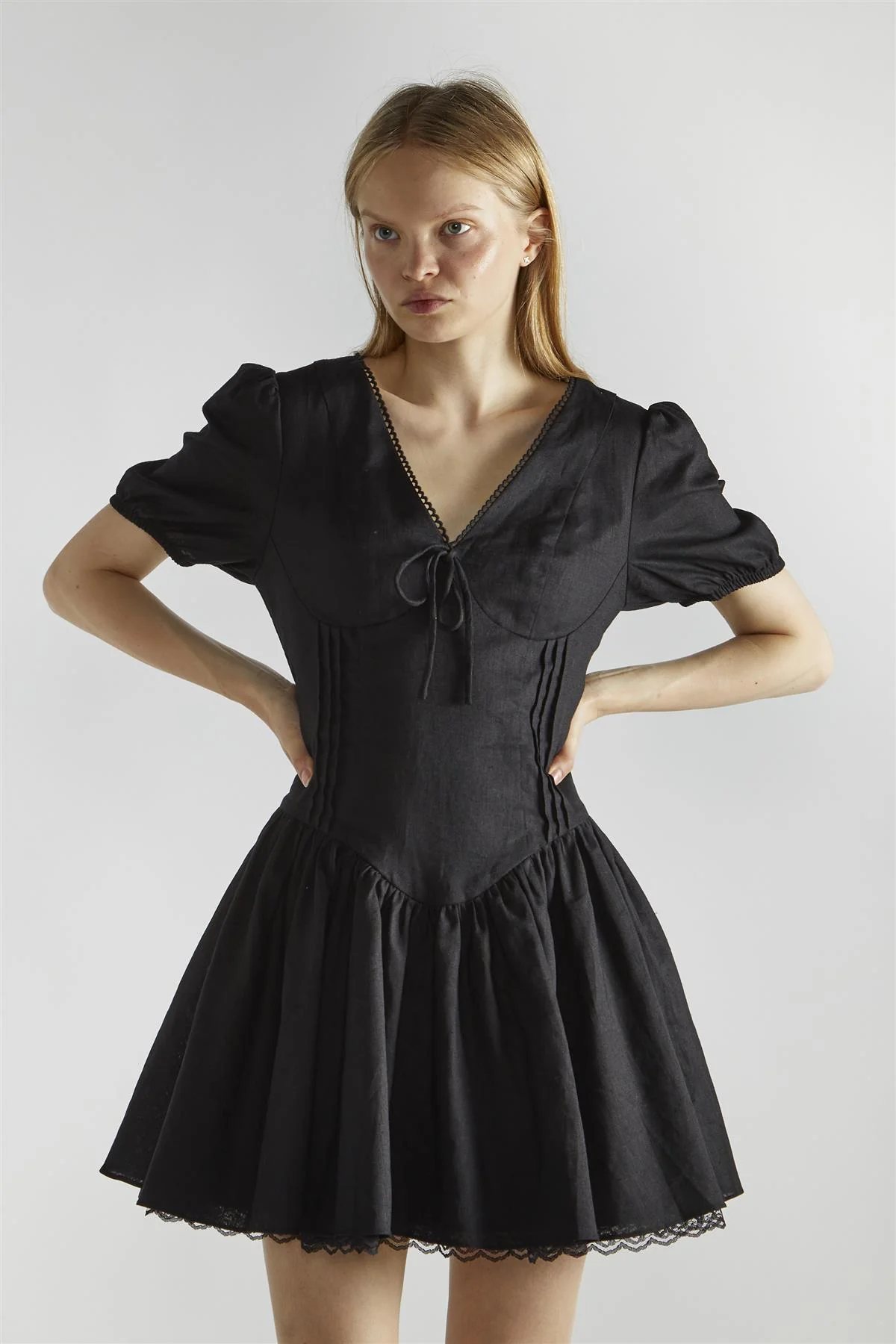 Black Corset Mini-Dress - Image 3