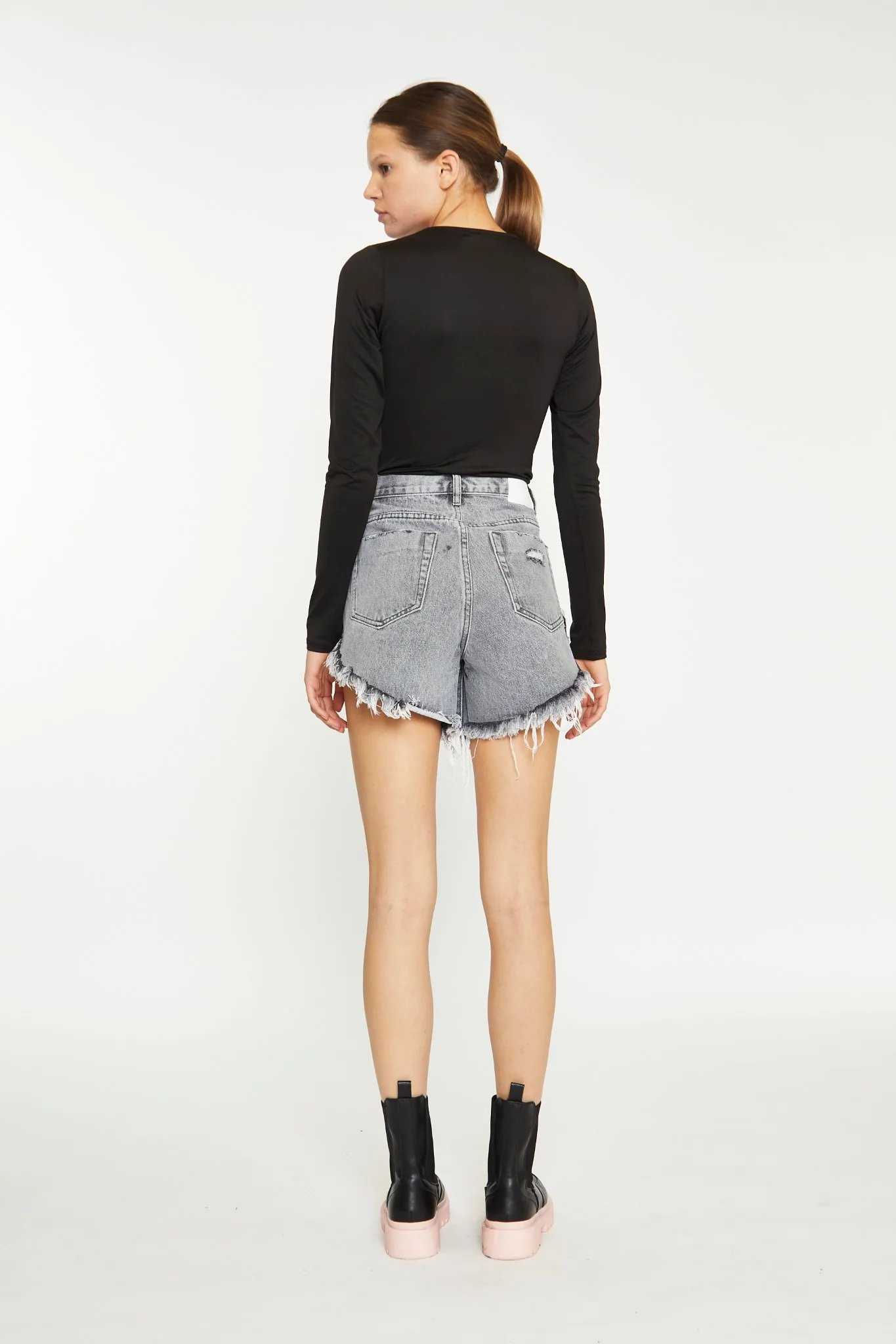 Black Cut-Out Long Sleeve Bodysuit - Image 2