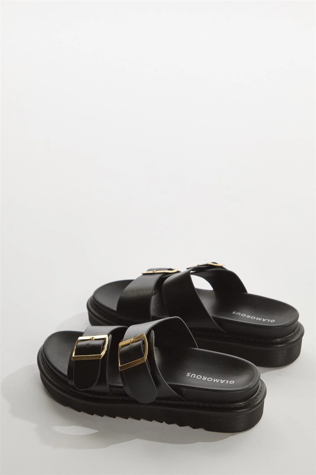 Black Double-Strap Sandals - Image 2