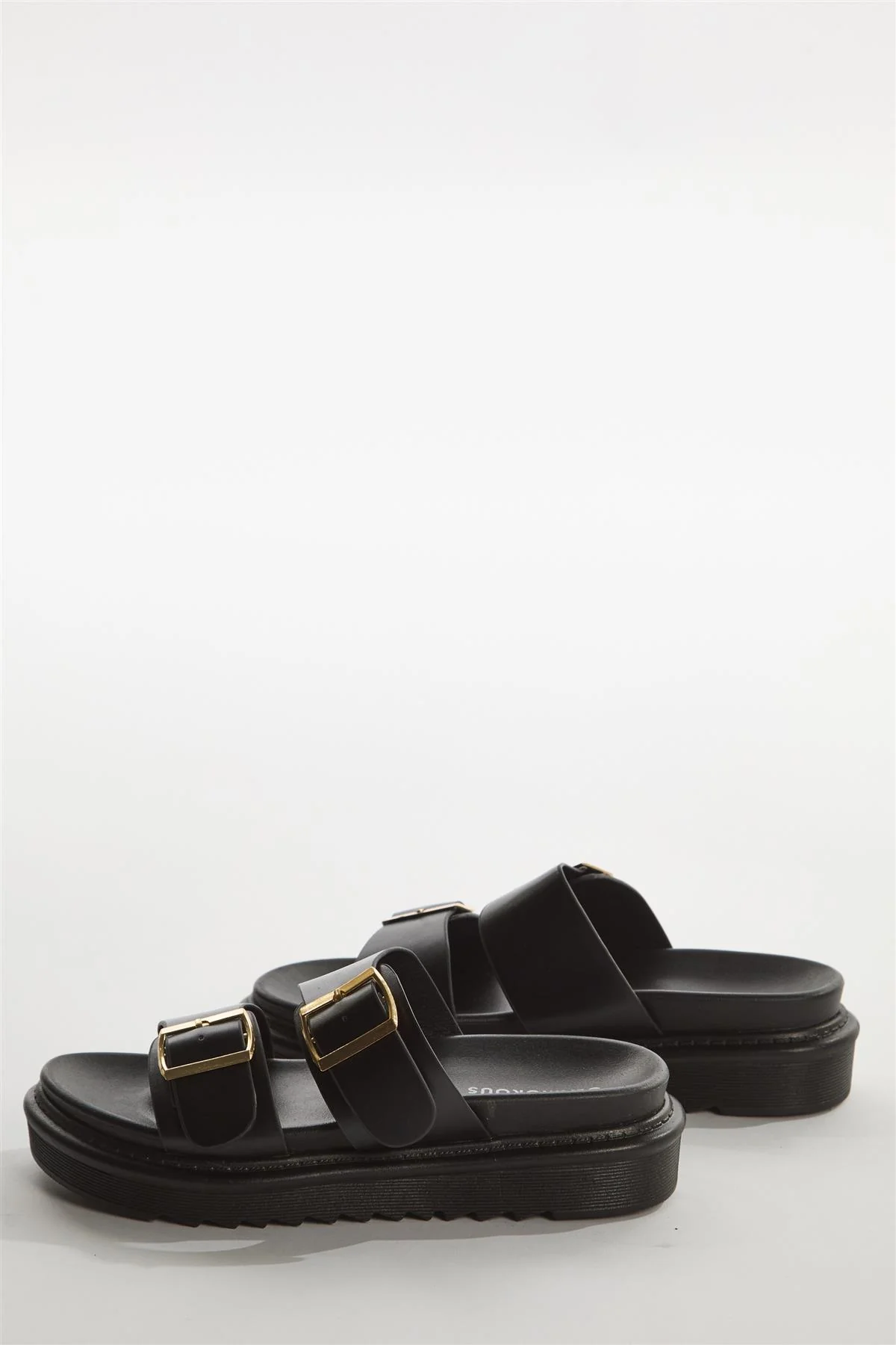 Black Double-Strap Sandals - Image 4