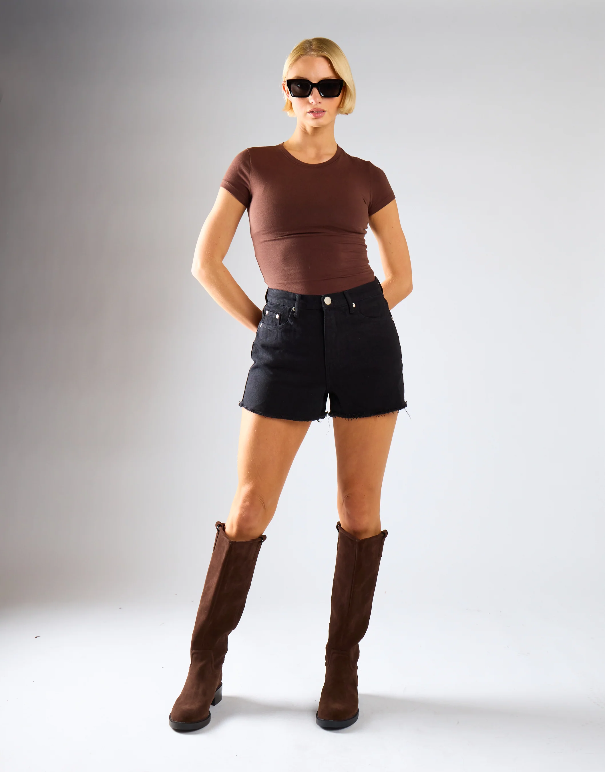 Black High Waisted Shorts