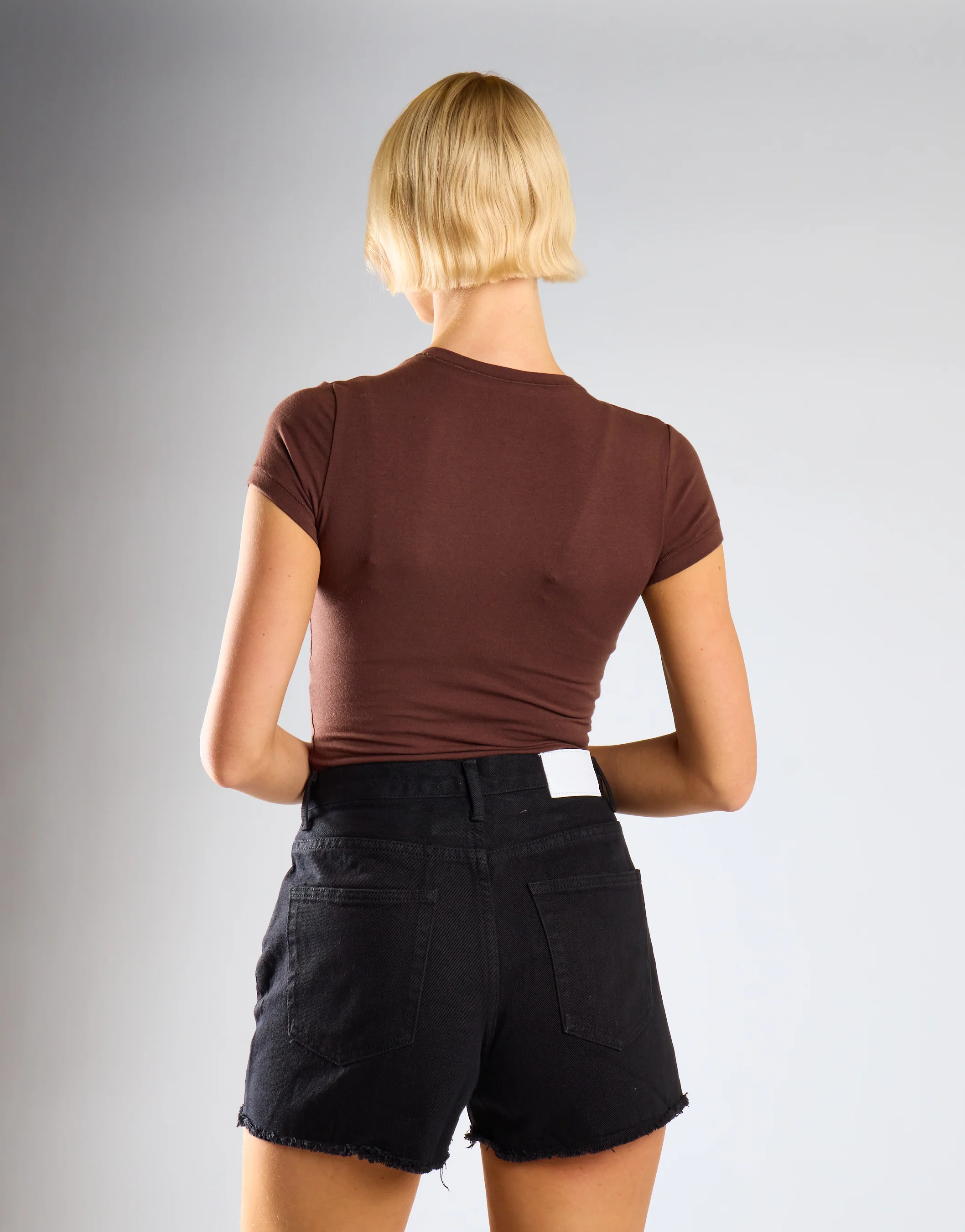 Black High Waisted Shorts - Image 2