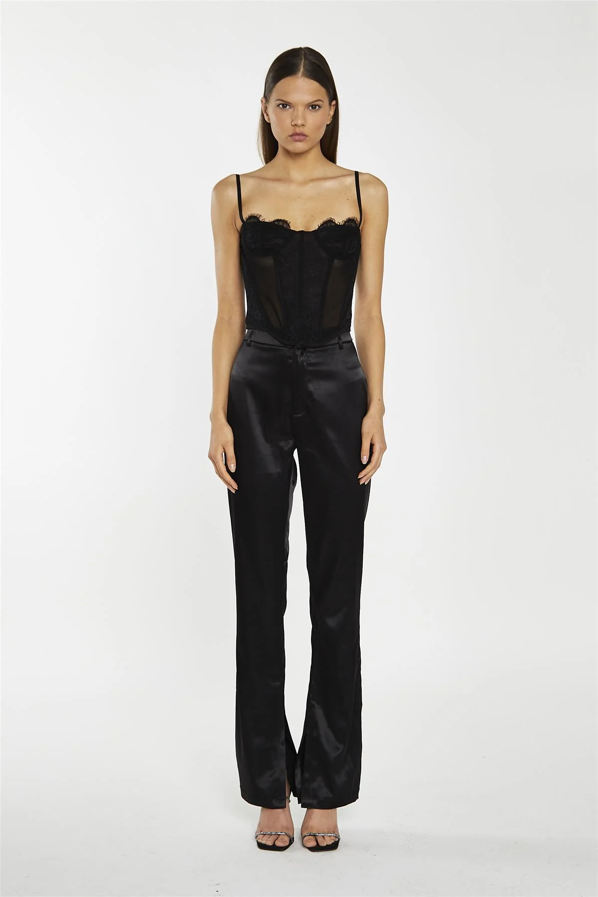 Black-Lace Corset Top