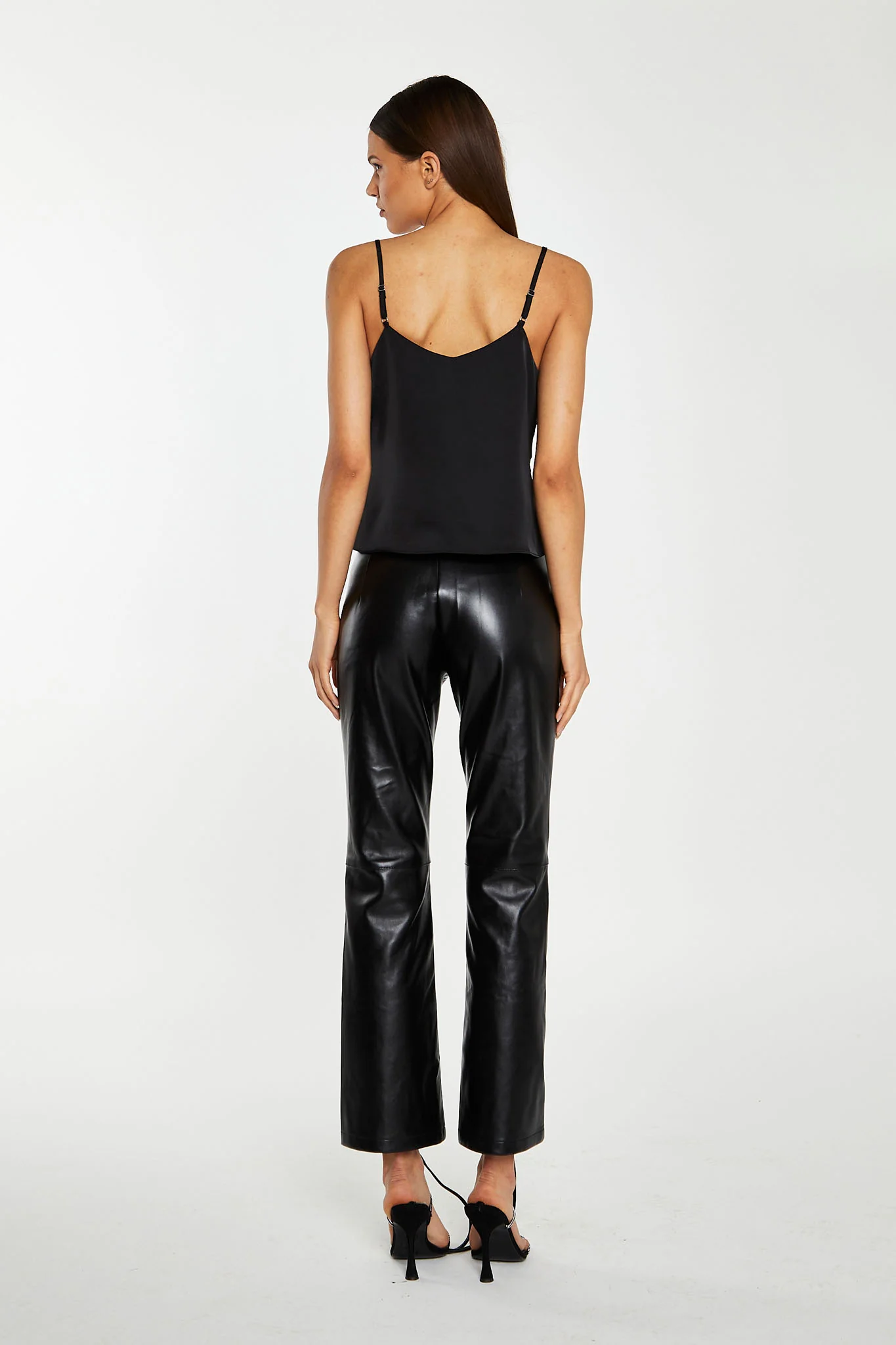 Black Lace Trim Camisole Top - Image 3