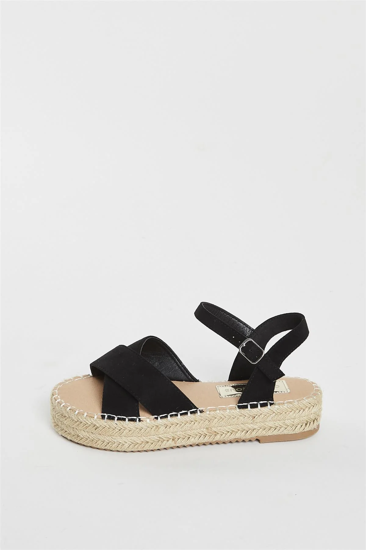 Black Micro Espadrille Sandals - Image 4