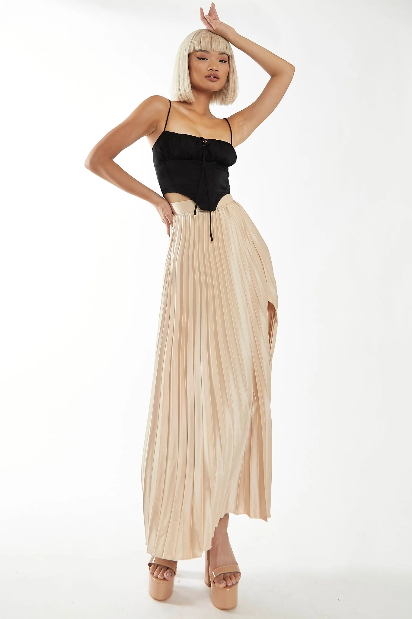 Black Milkmaid Corset Top - Image 3