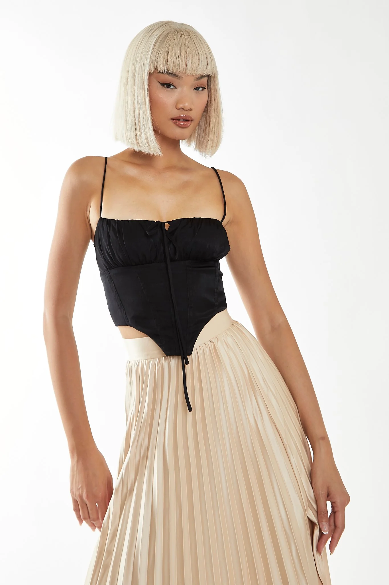 Black Milkmaid Corset Top - Image 4