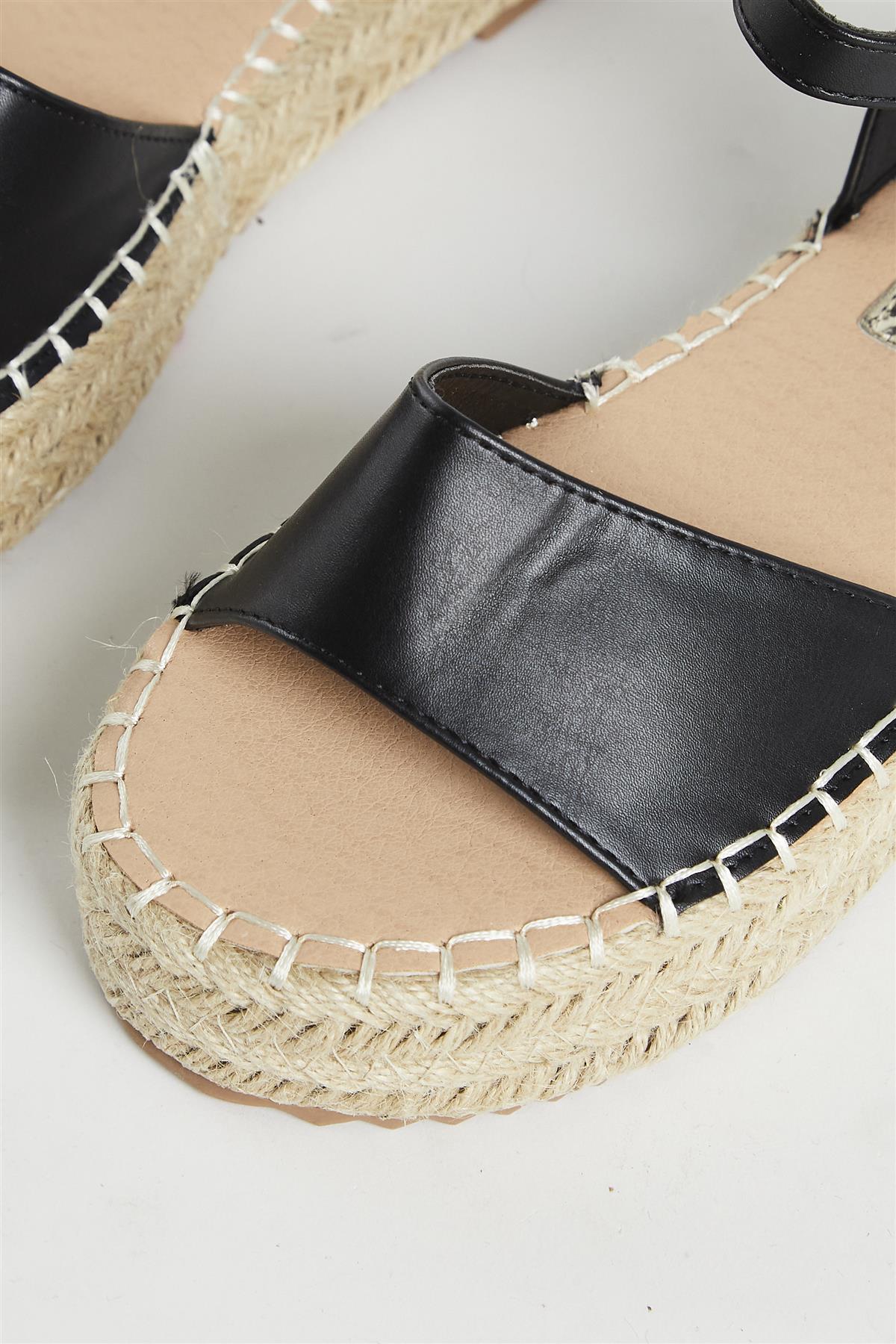 Black Open Toe Sandal - Image 4
