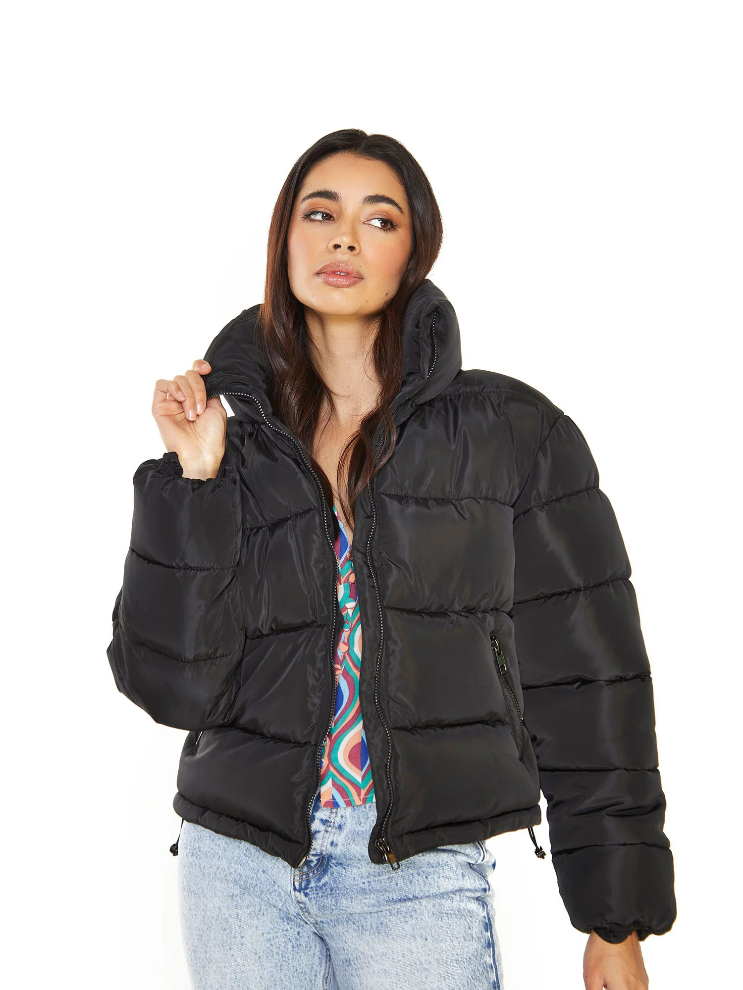 Glamorous Black Puffer Jacket - Image 3