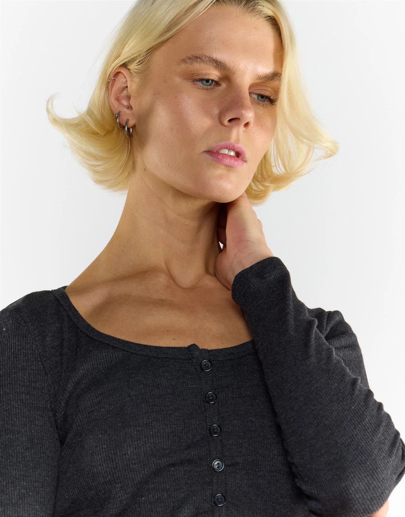Black Round Neck Top - Image 3