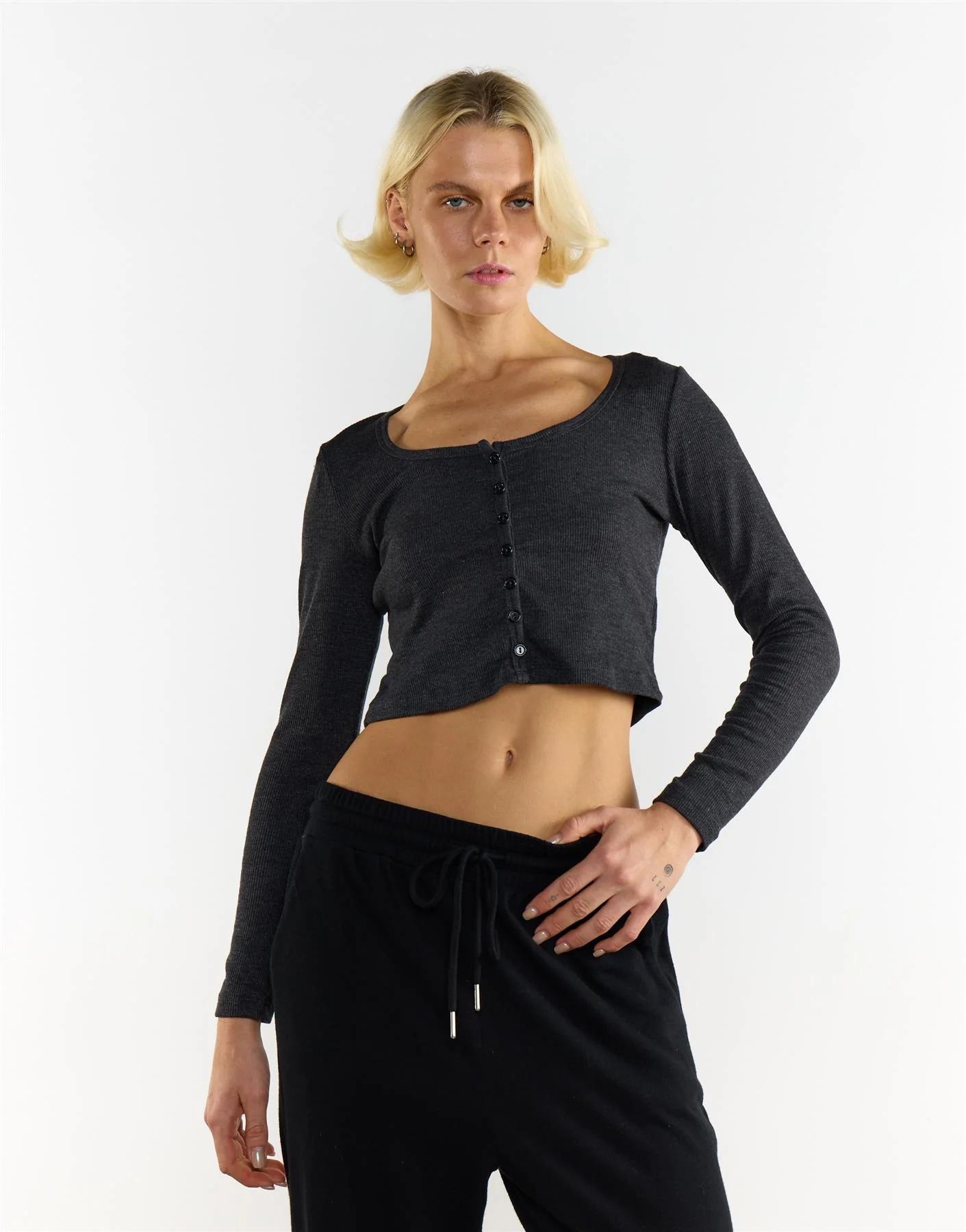 Black Round Neck Top - Image 4