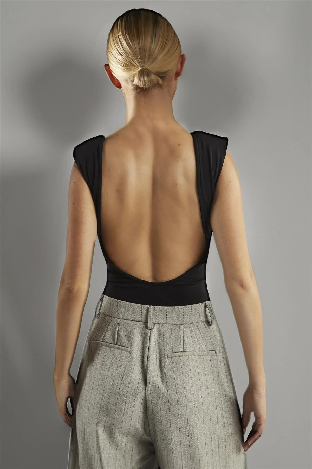 Black Scoop-Back Bodysuit - Image 2