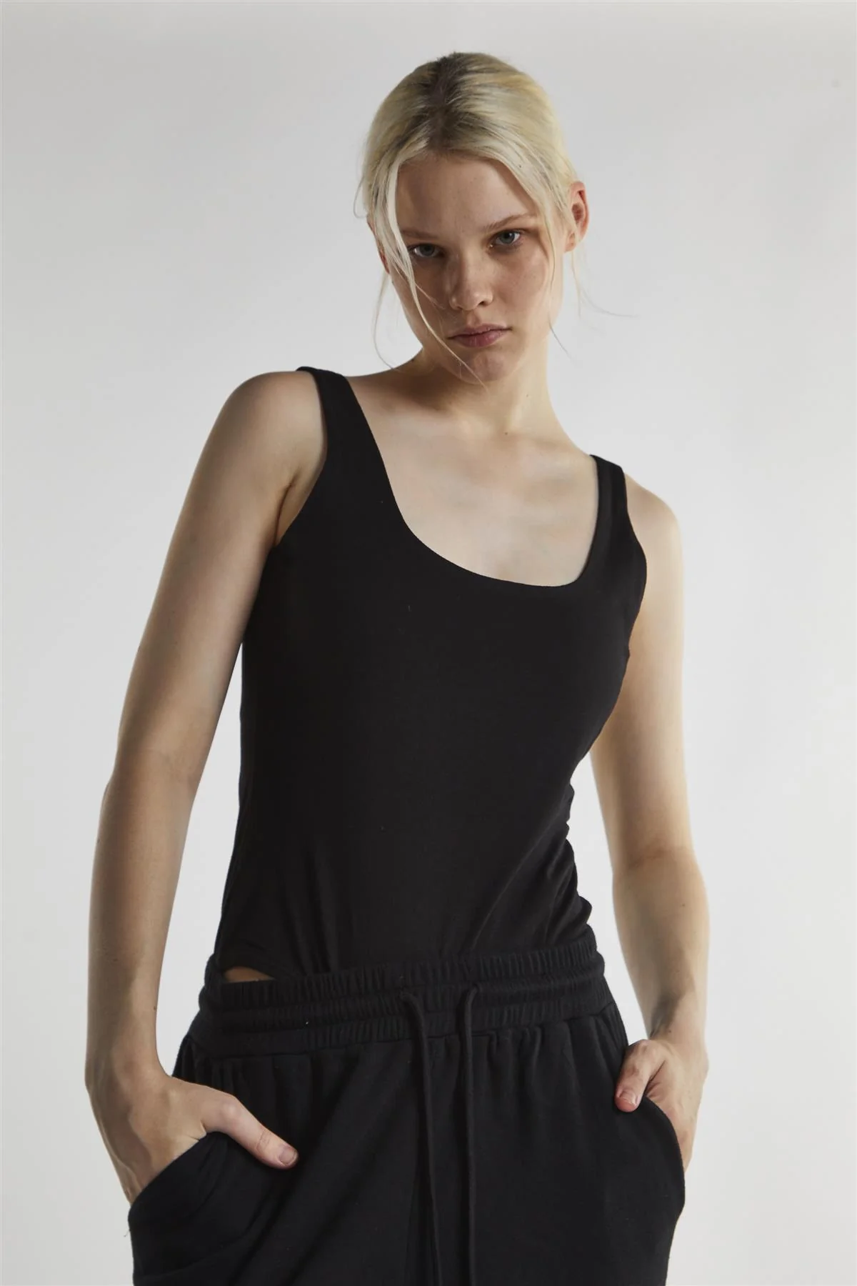 Black Scoop Neck Bodysuit - Image 4