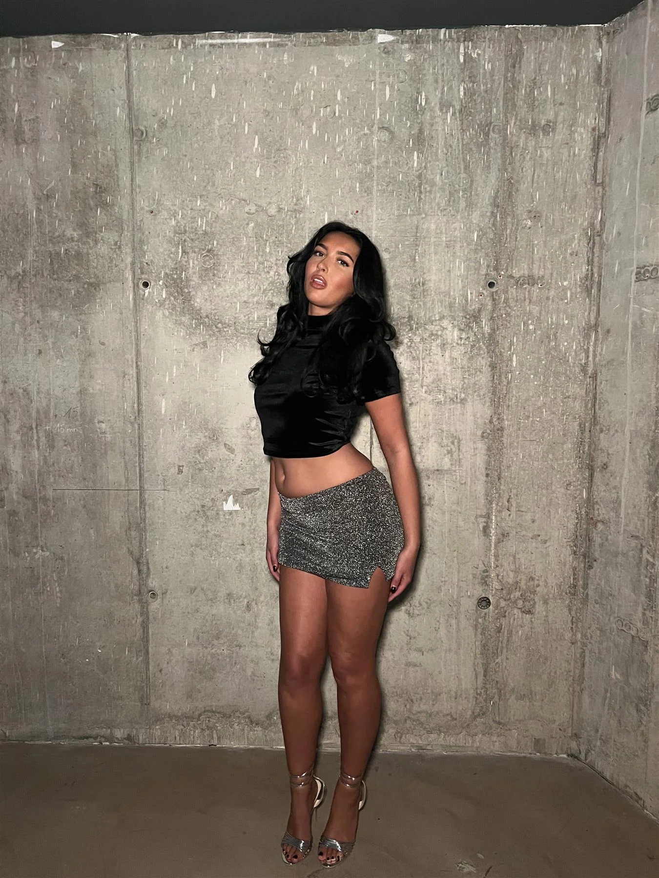 Black-Silver Mini-Skirt - Image 3