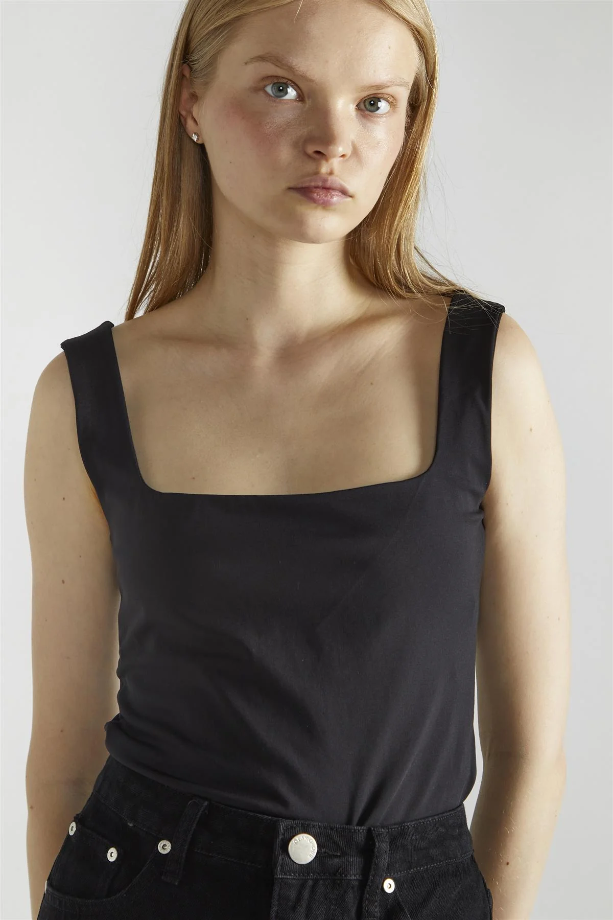 Black Square-Neck Bodysuit - Image 4