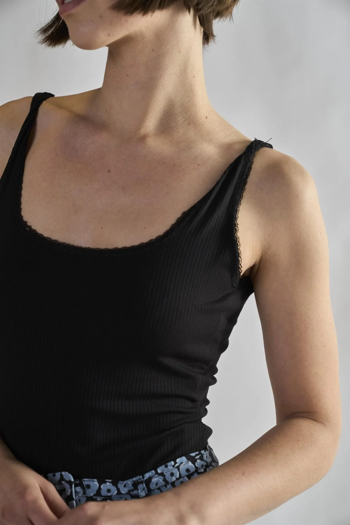 Black Square Neck -Bodysuit - Image 3