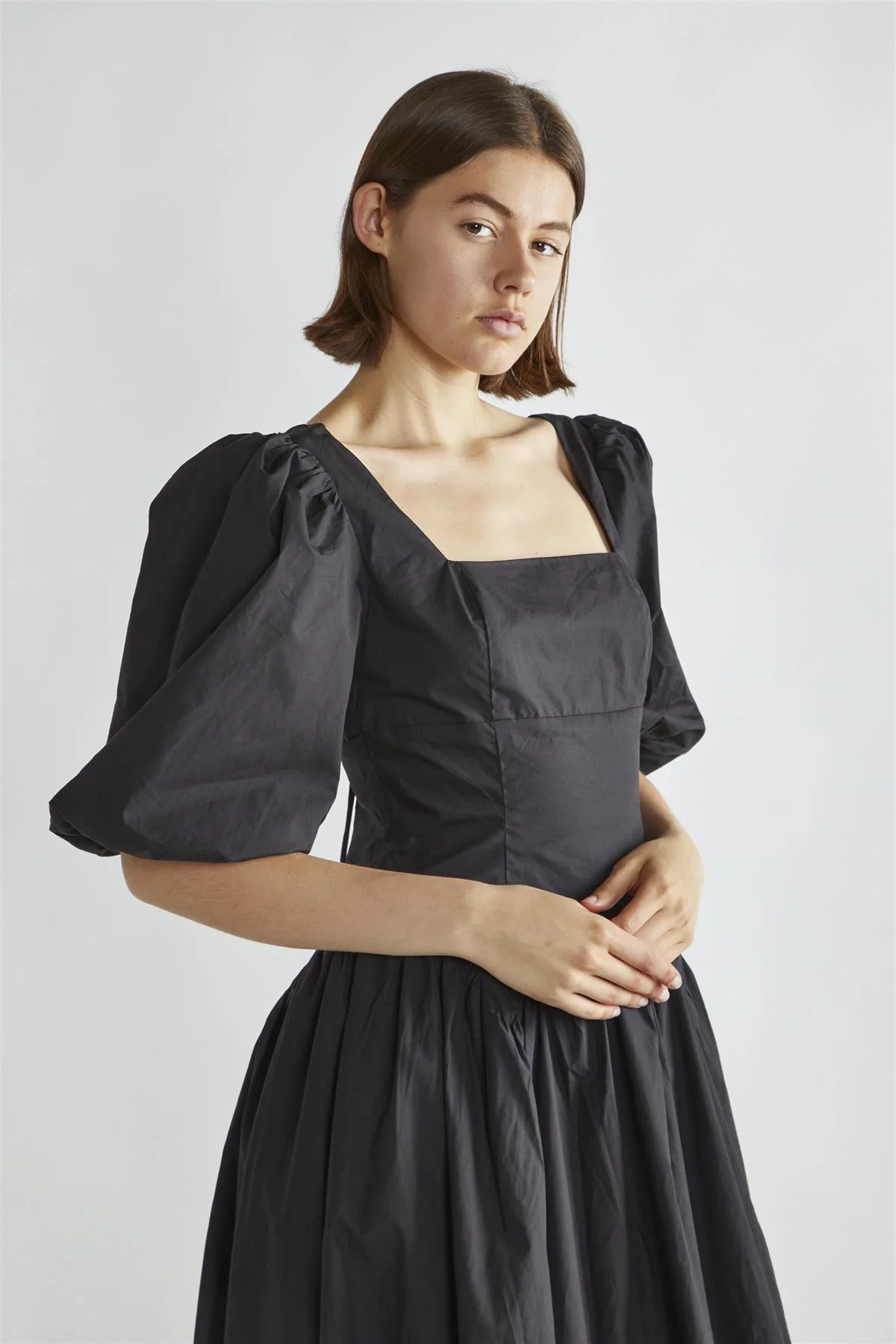 Black Square-Neck Maxi-Dress - Image 3