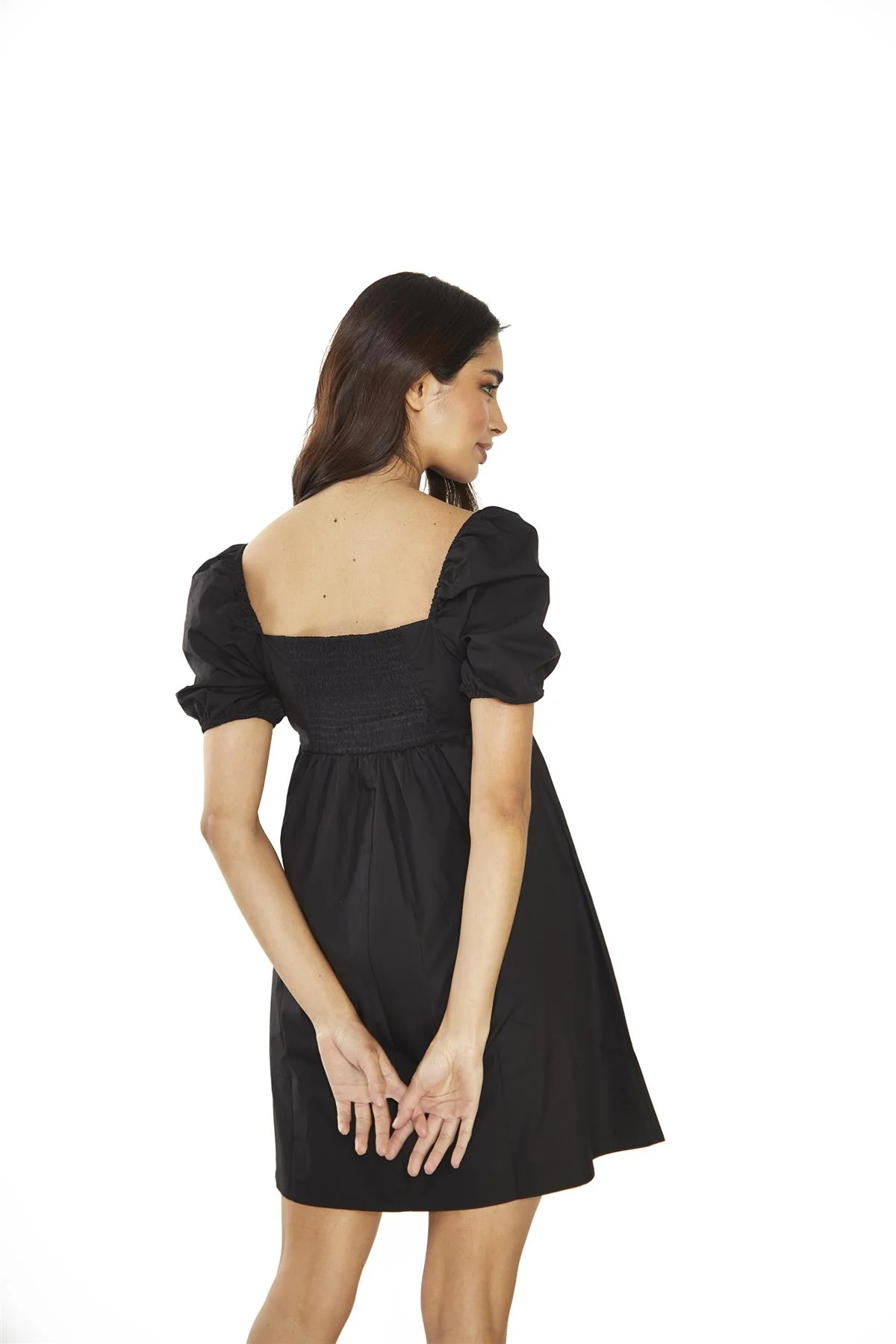 Black Square-Neck Mini-Dress - Image 2