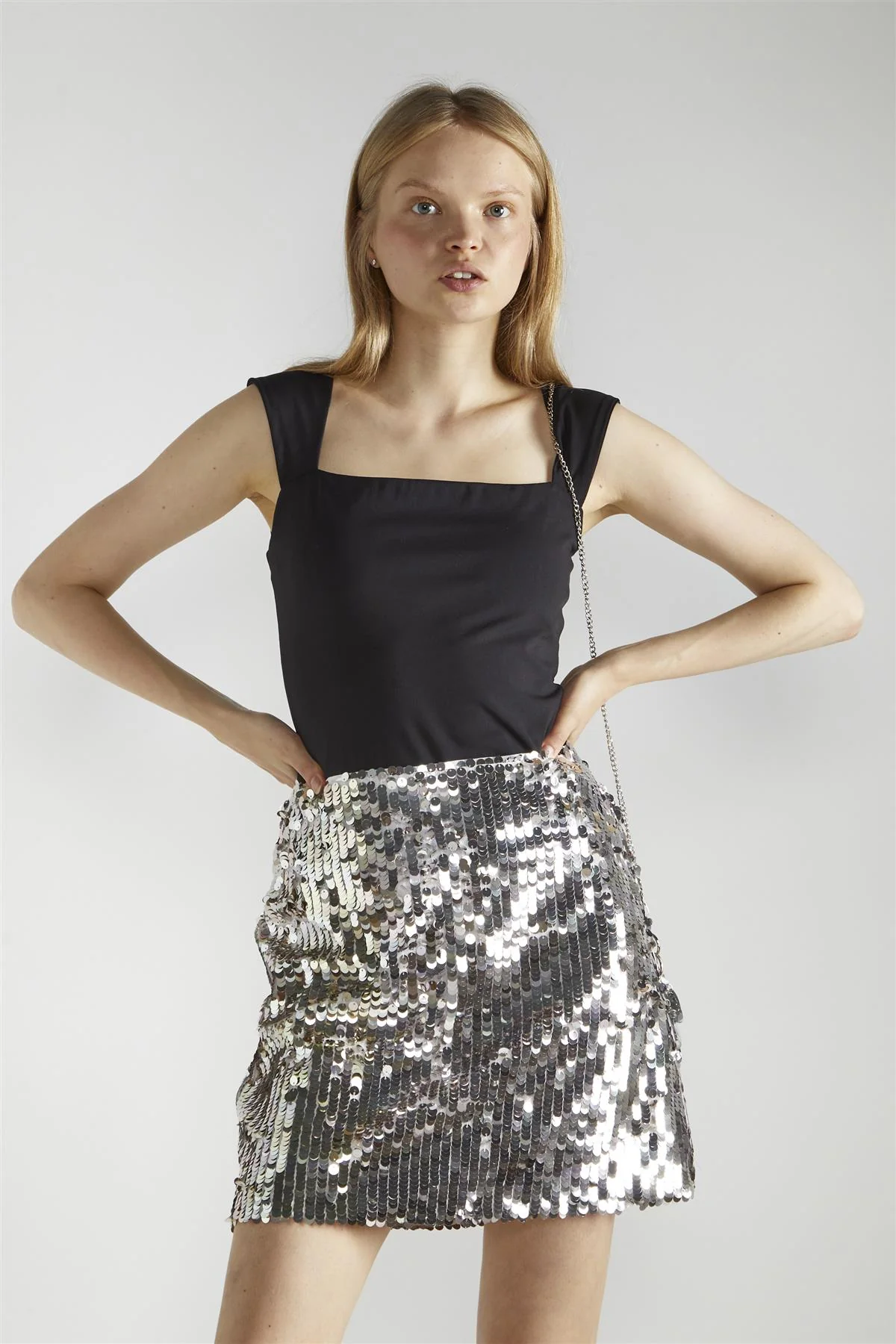 Black Square-Neck Top - Image 3