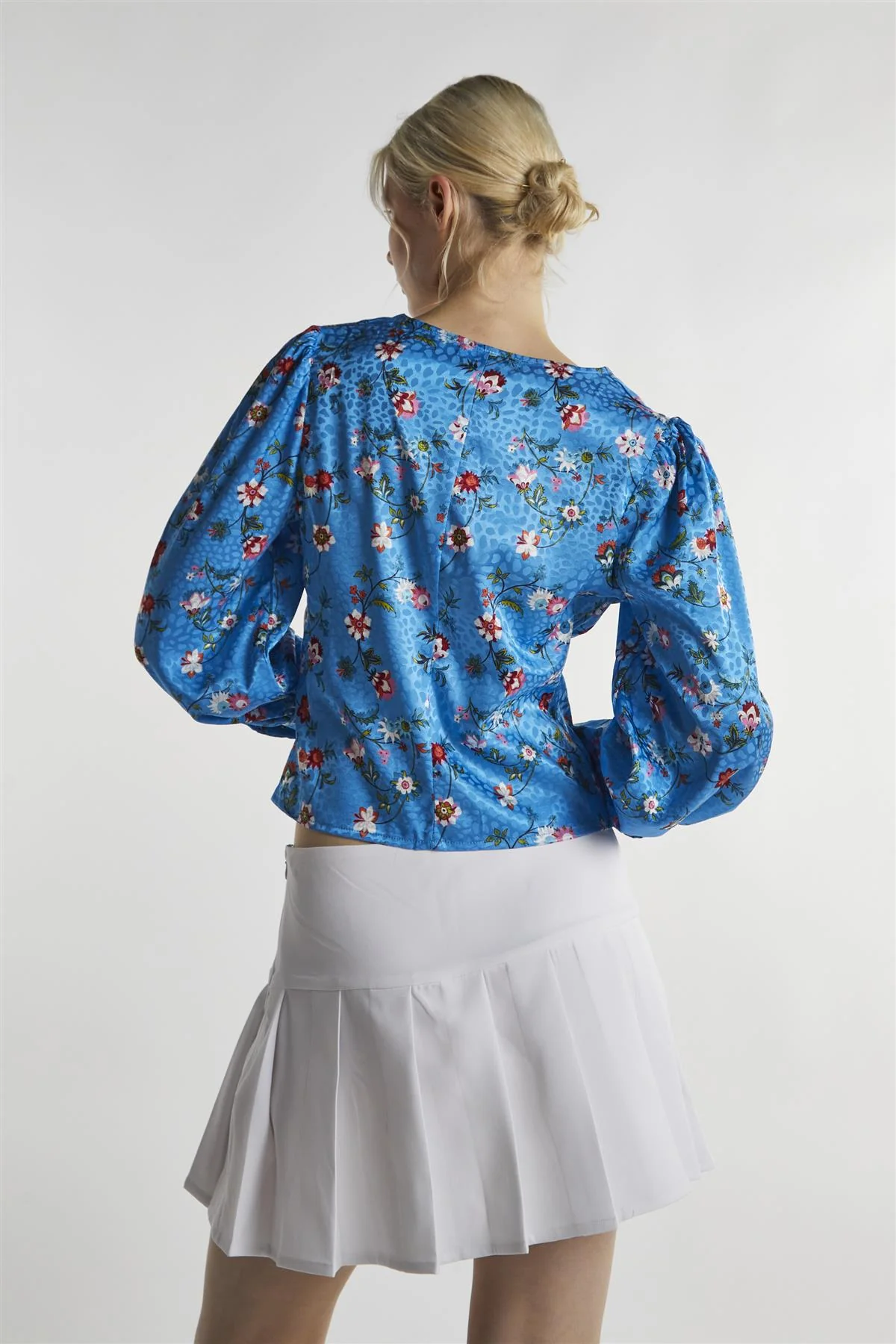 Blue Multi-Floral Long-Sleeve Top - Image 2