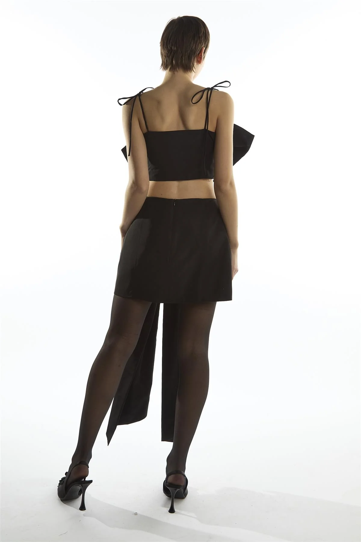 Bow Mini Skirt - Remi Co-ord Black - Image 2