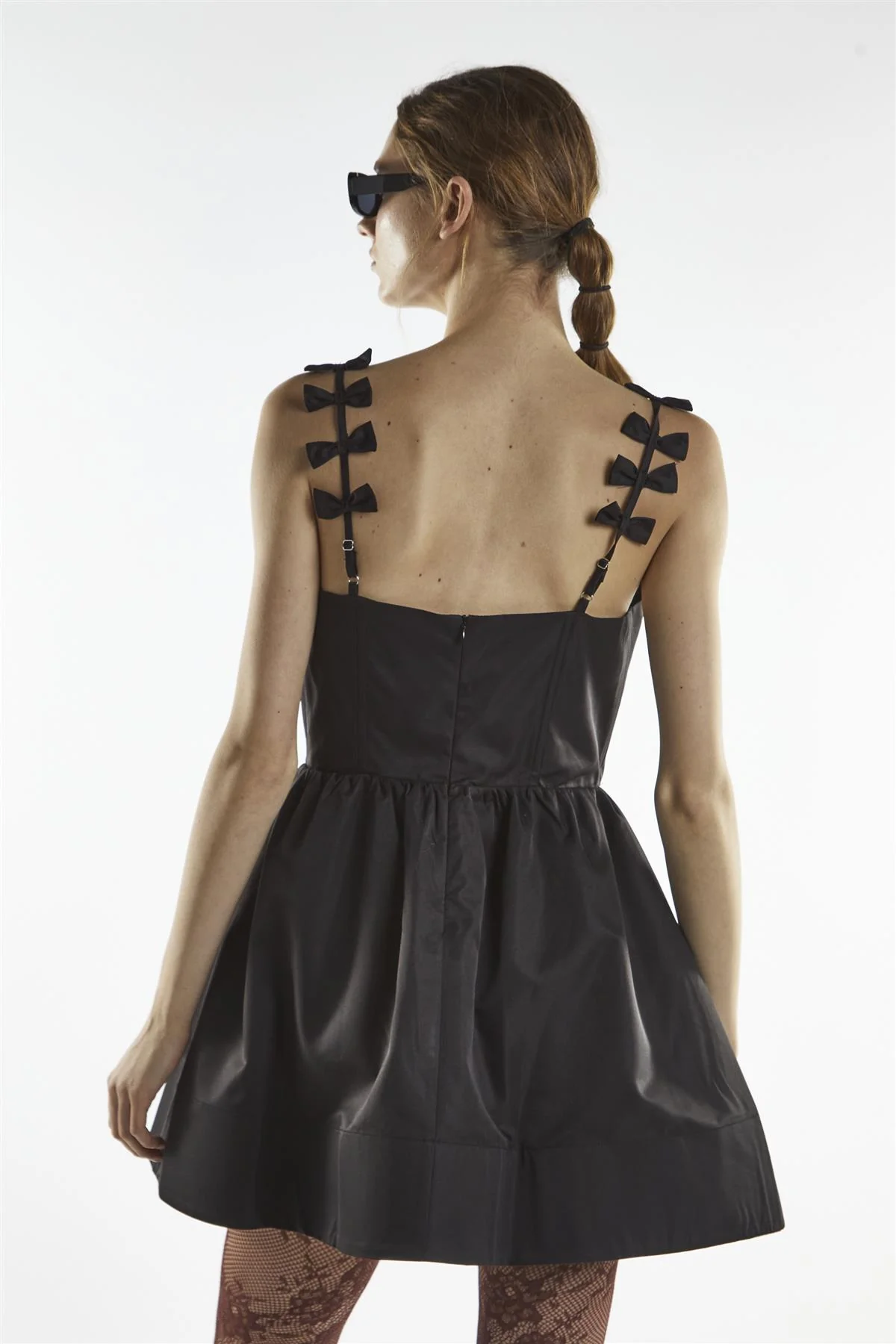 Bow Strap Mini Dress - Charli Black - Image 2