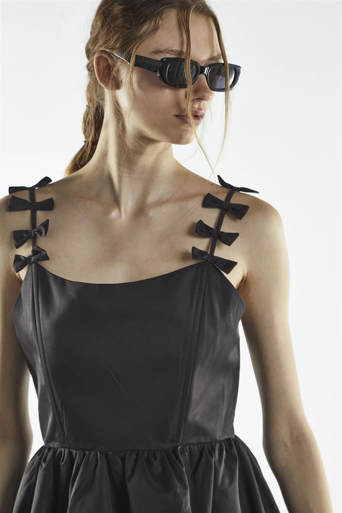 Bow Strap Mini Dress - Charli Black - Image 3