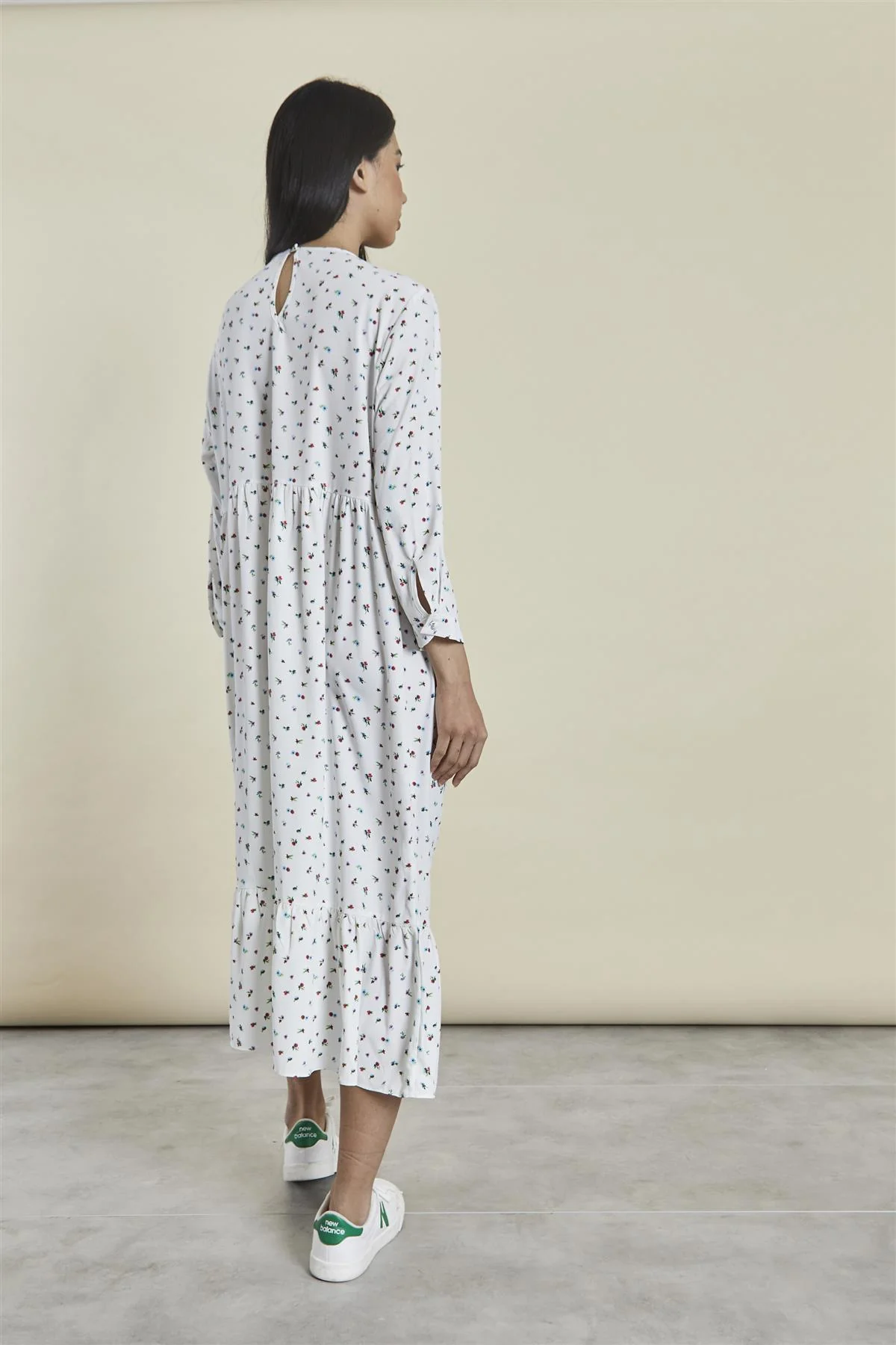 Bright-Ditsy Shift Midi-Dress - Image 2