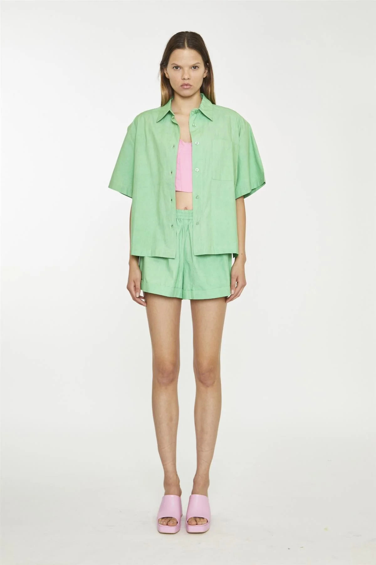 Bright-Green Boxy Shirt - Image 4