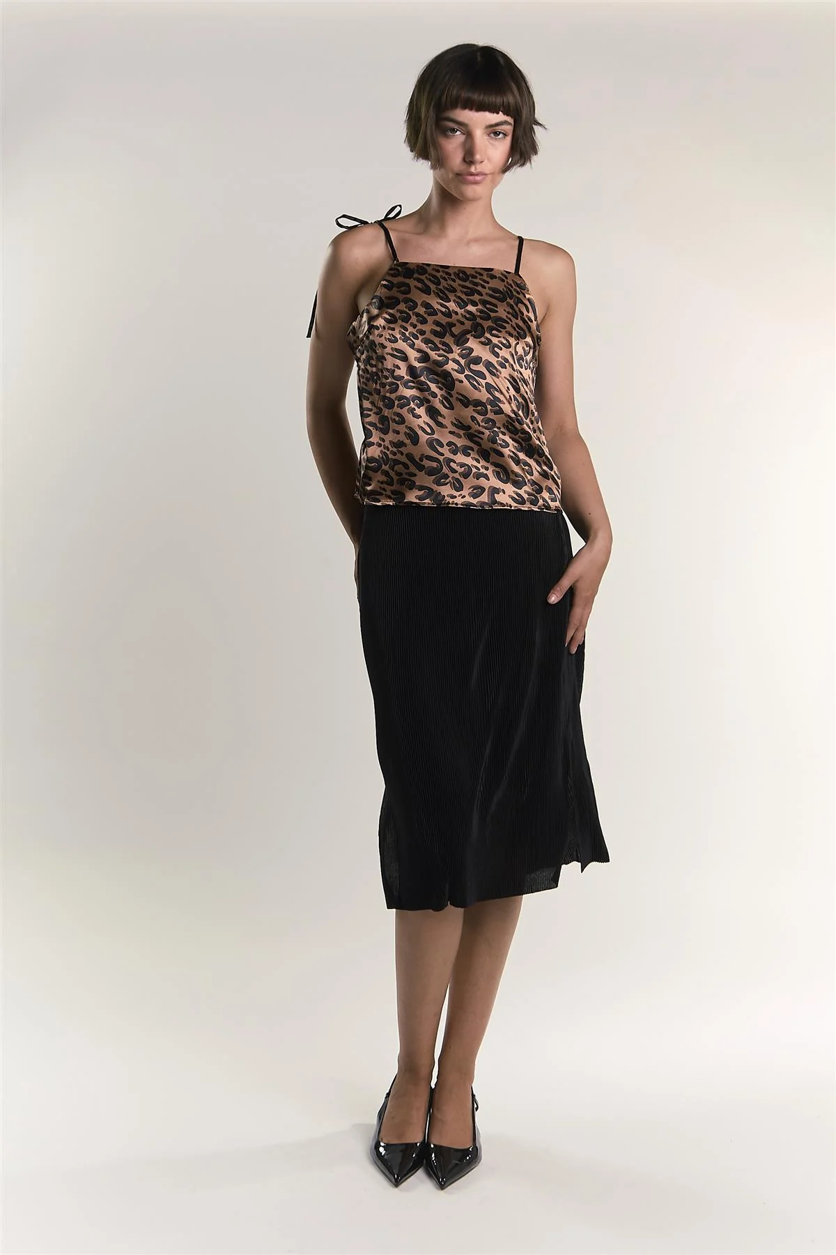 Brown Animal Top With Tie Straps