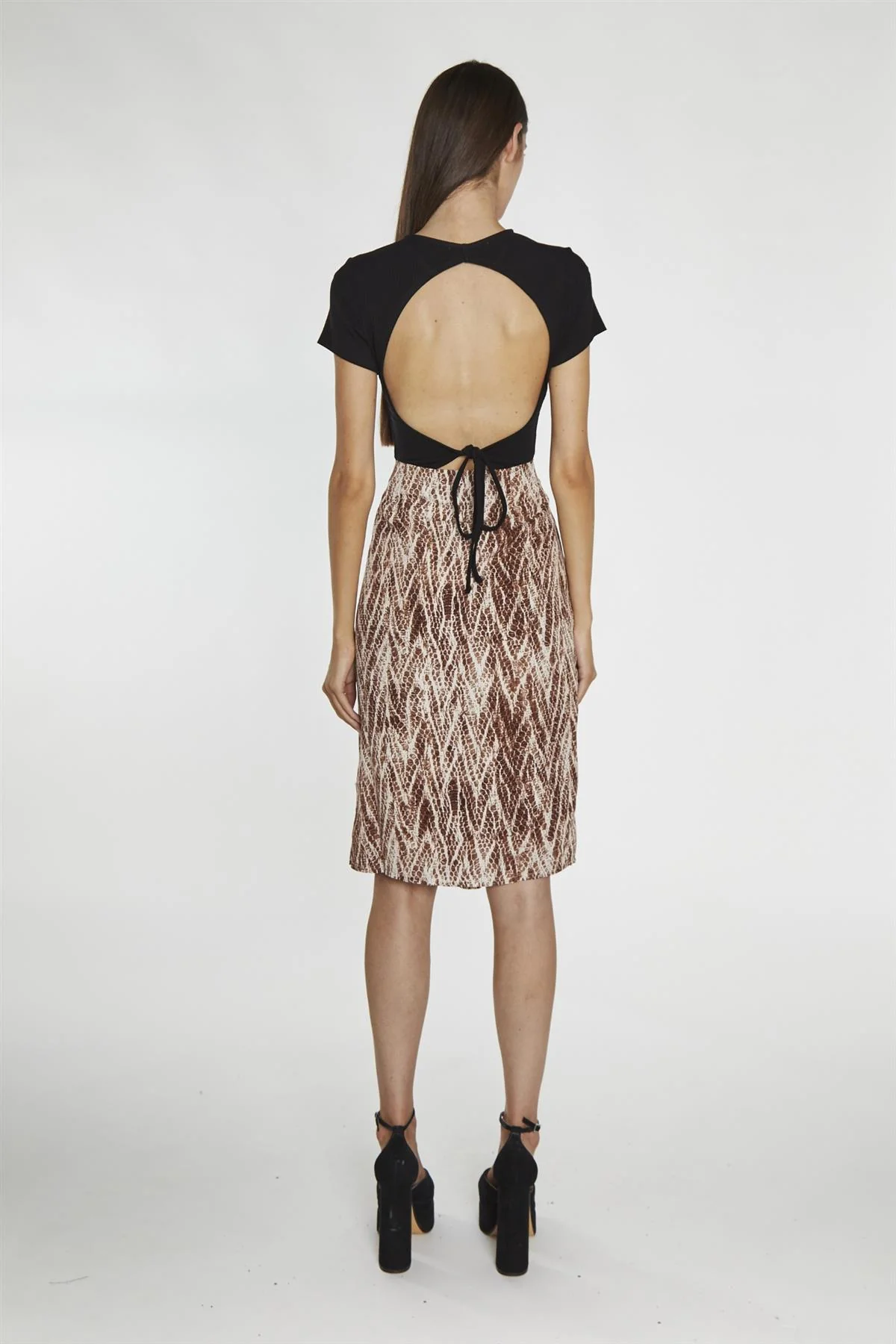 Brown Snake Wrap Skirt - Image 4