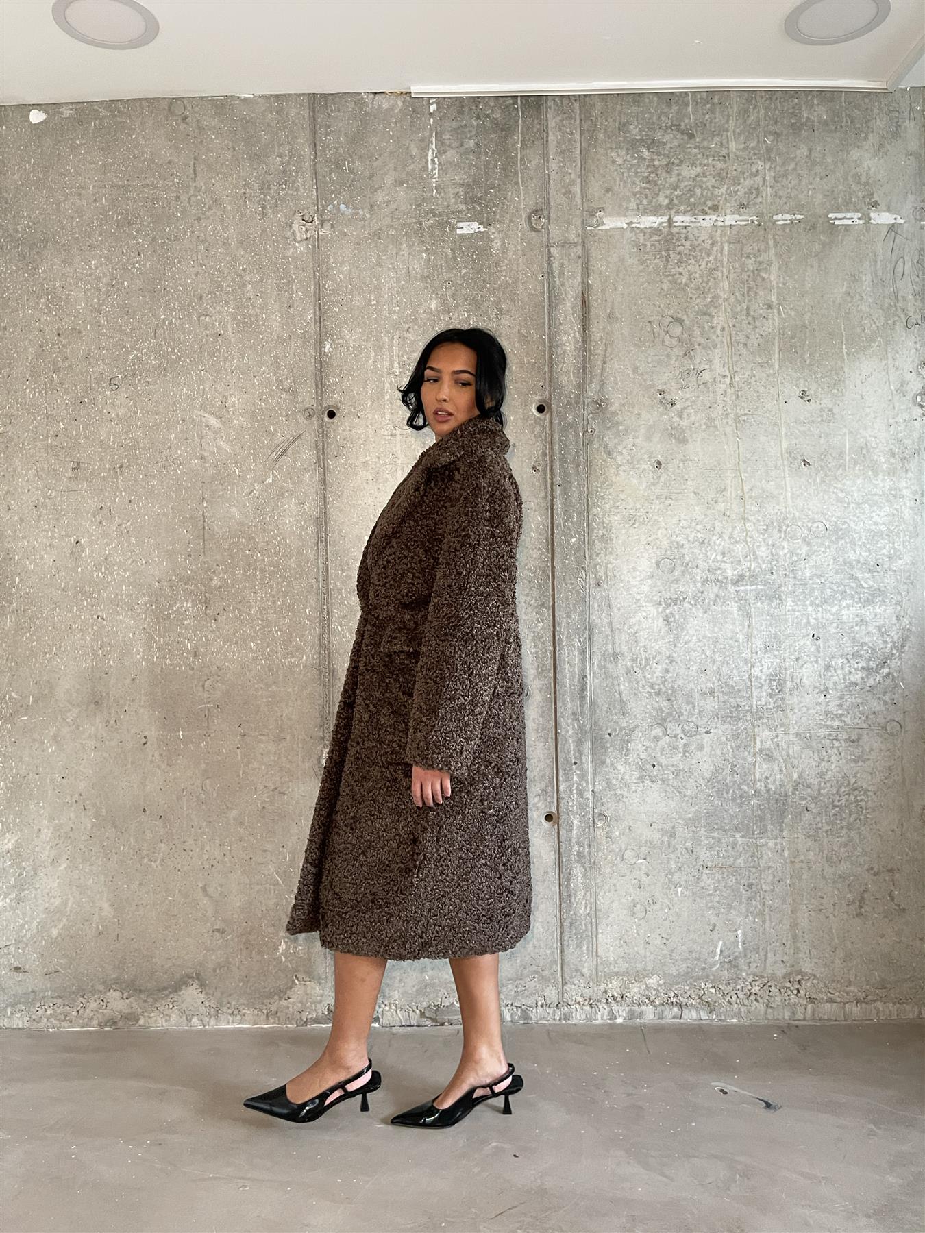 Brown Teddy-Bear Maxi-Coat - Image 7