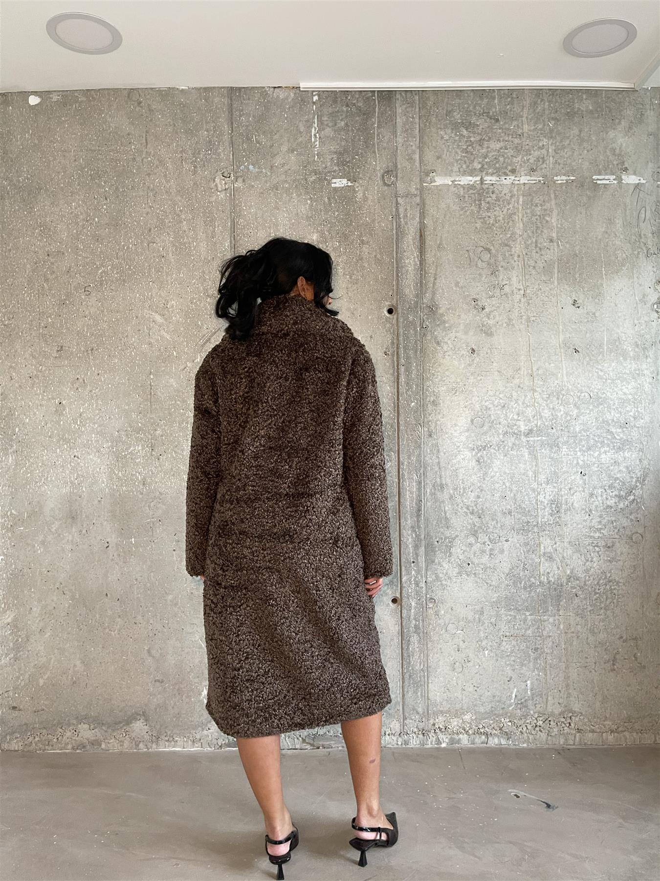 Brown Teddy-Bear Maxi-Coat - Image 8