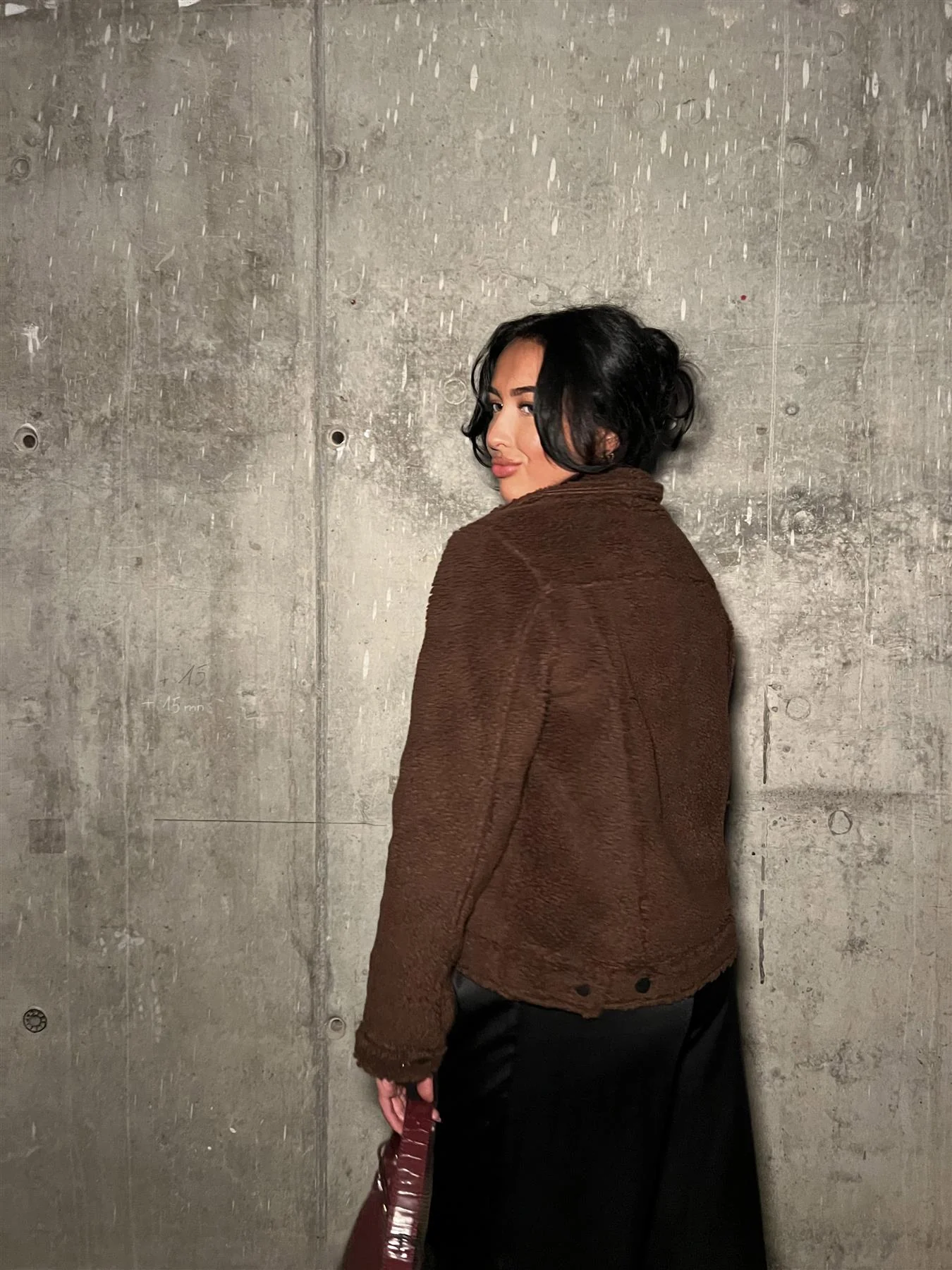 Brown Teddy-Bear Midi-Coat - Image 4
