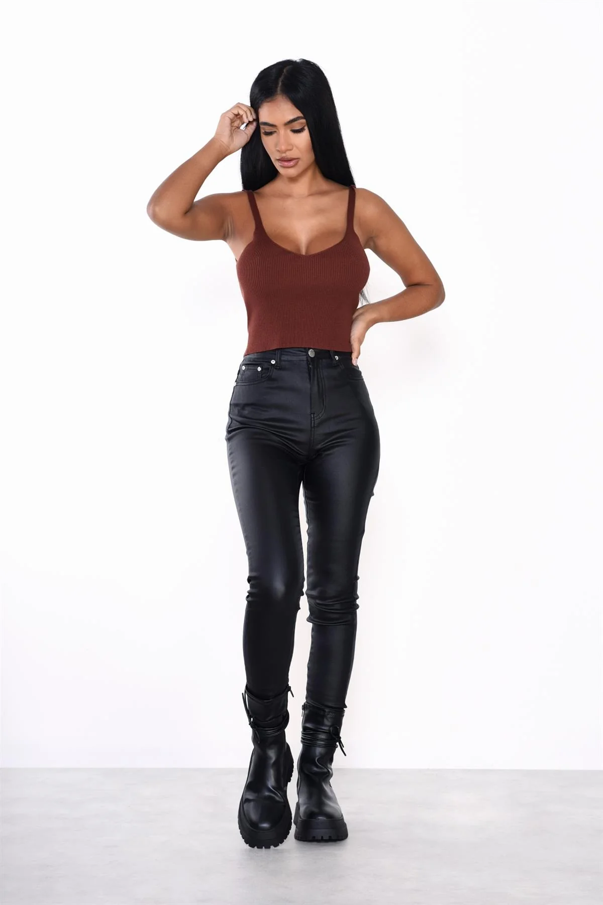 Burgundy Knit Top - Image 3