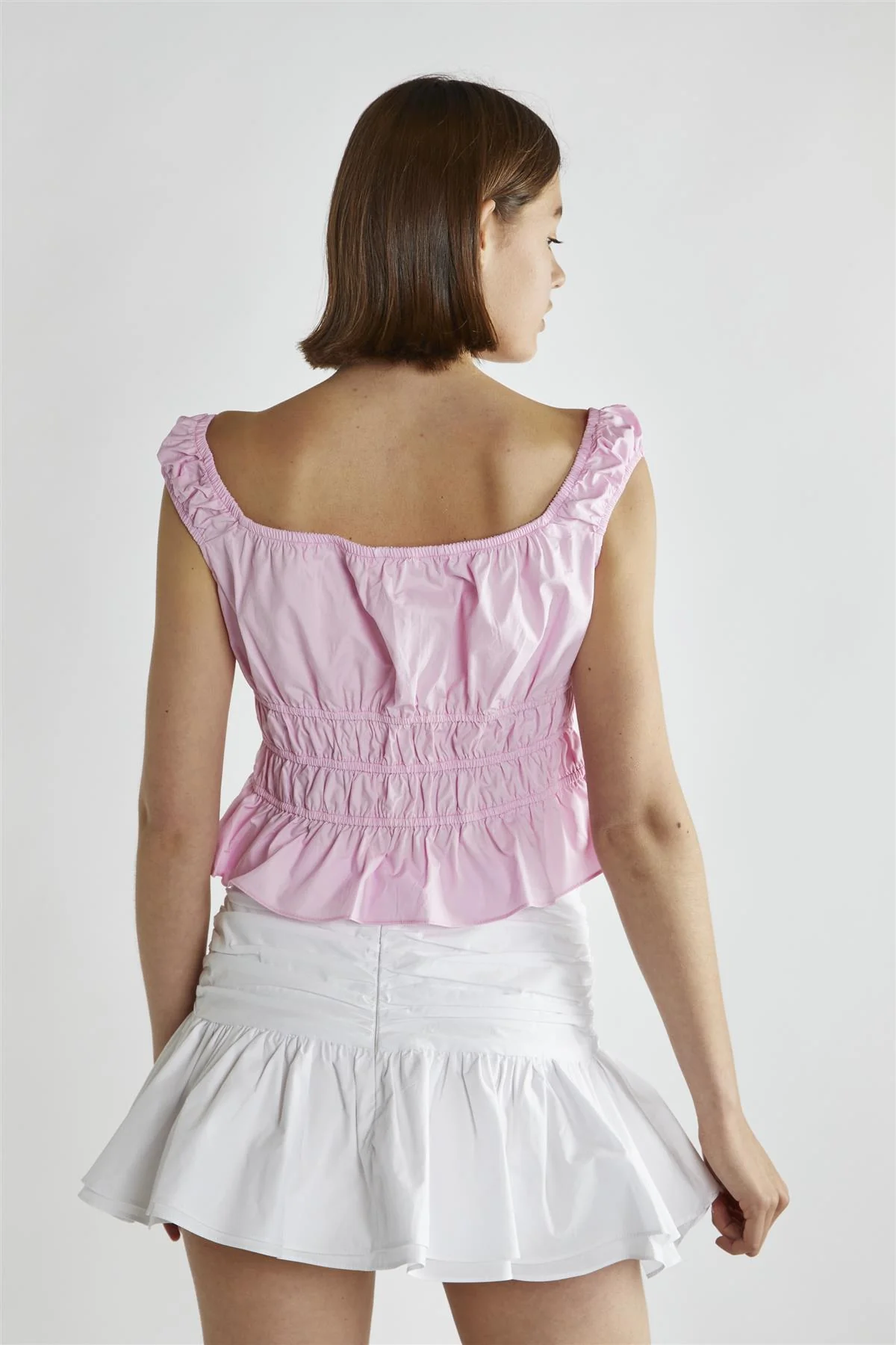 Candy Pink Short Sleeve Crop-Top - Image 2