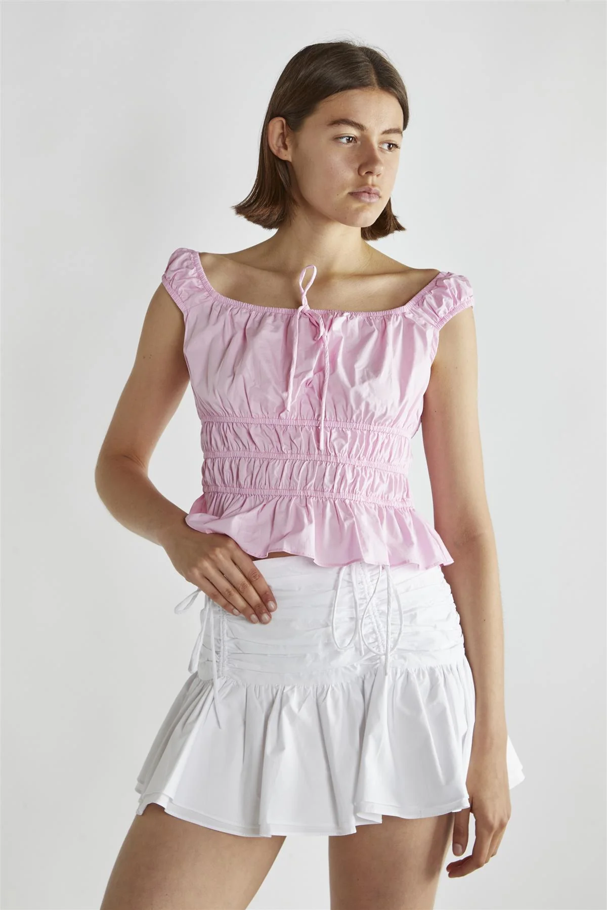 Candy Pink Short Sleeve Crop-Top - Image 3