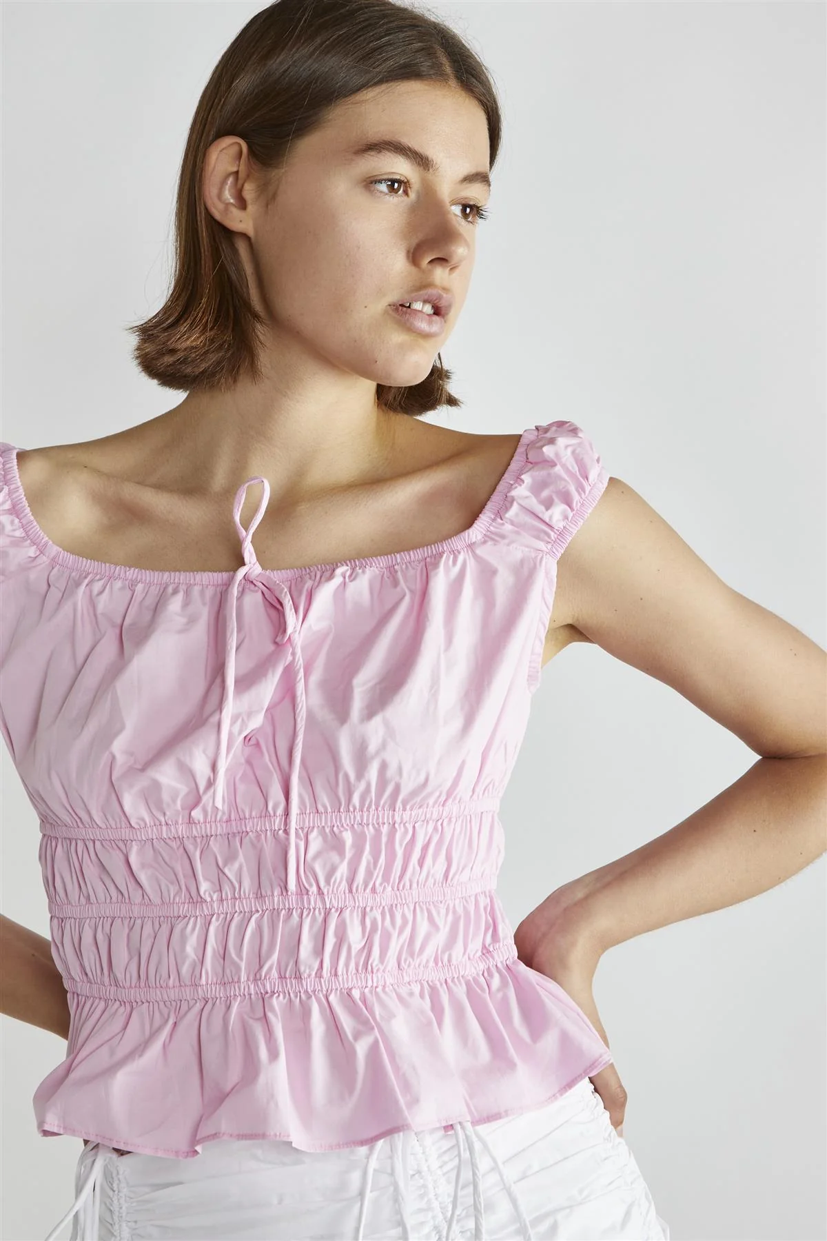 Candy Pink Short Sleeve Crop-Top - Image 4