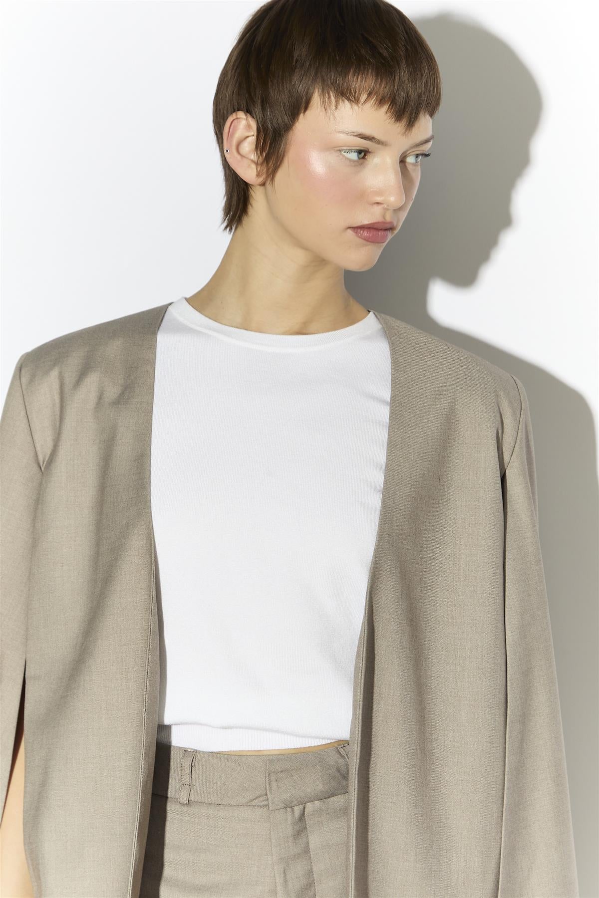 Cape Jacket - Taupe Grey - Image 4