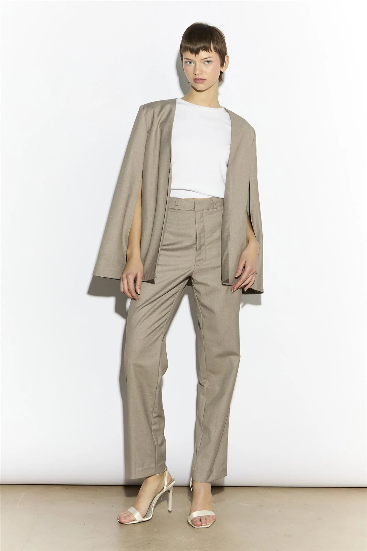 Cape Jacket - Taupe Grey - Image 5