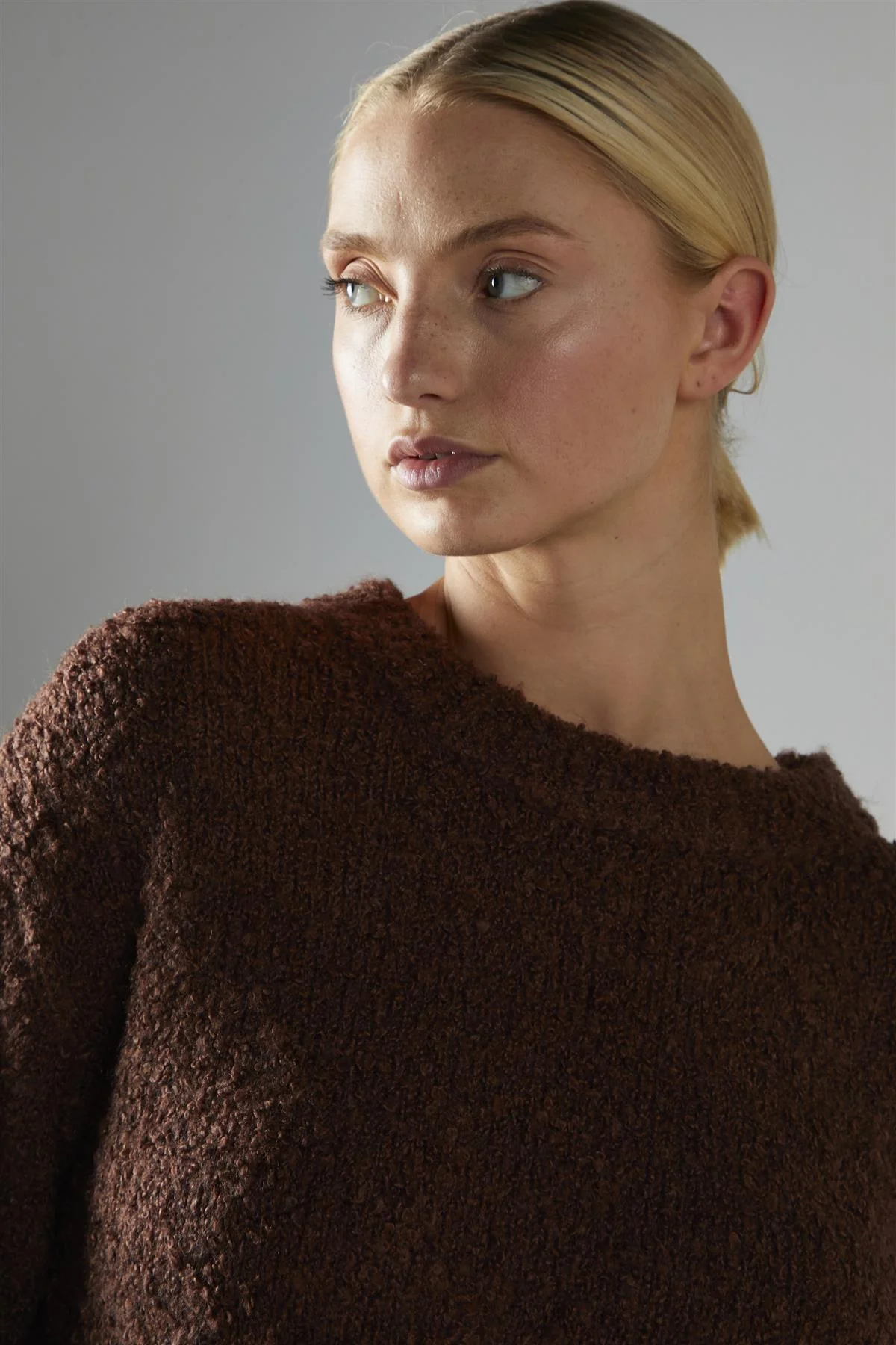 Chocolate-Brown Crew-Neck Jumper - Image 4
