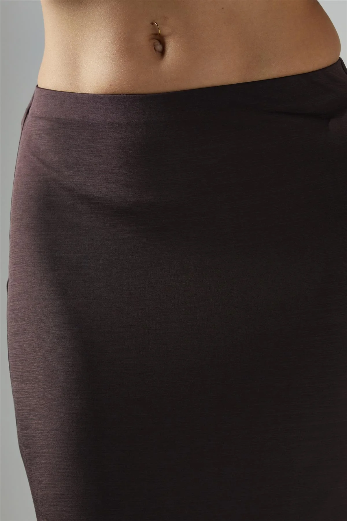 Chocolate-Brown Soft-Drape Maxi-Skirt - Image 4
